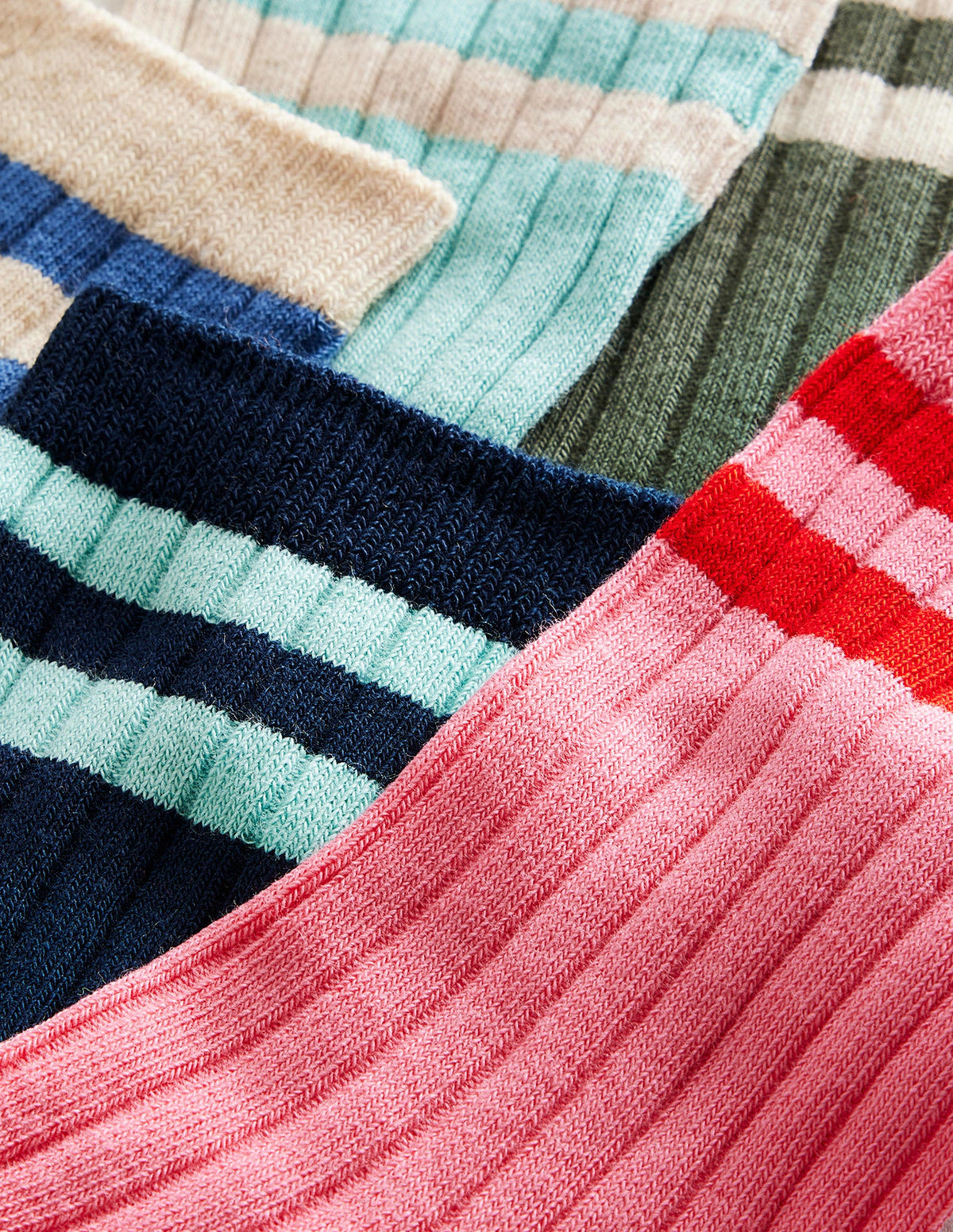 Five Pack Crew Socks-Multi, Bold-2