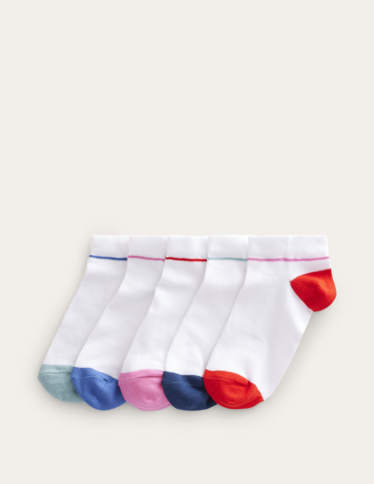 5 Pack Trainer Socks-White, Colourblock - Image 1
