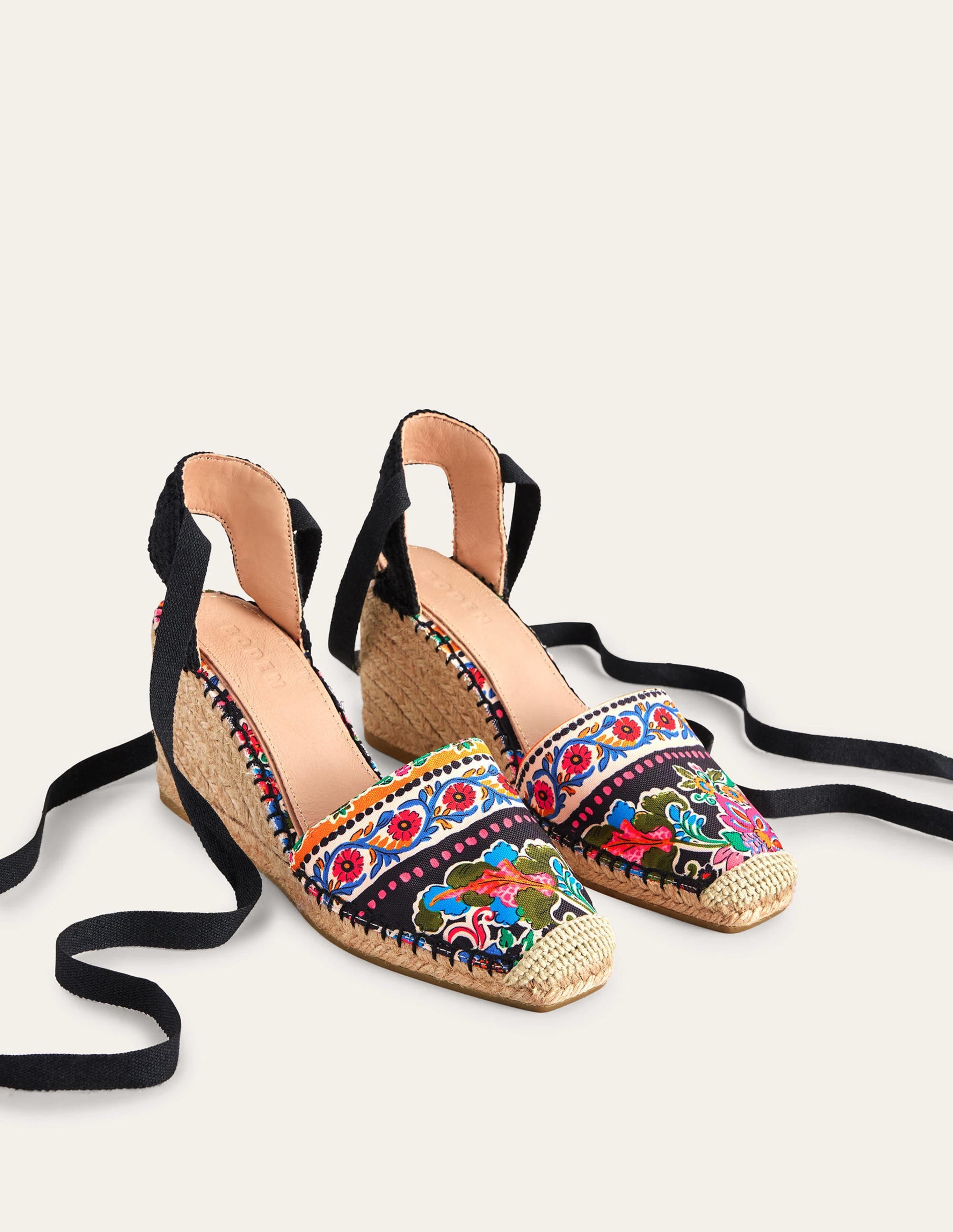 Esme Espadrille Wedges-Carnation Bloom - Image 2