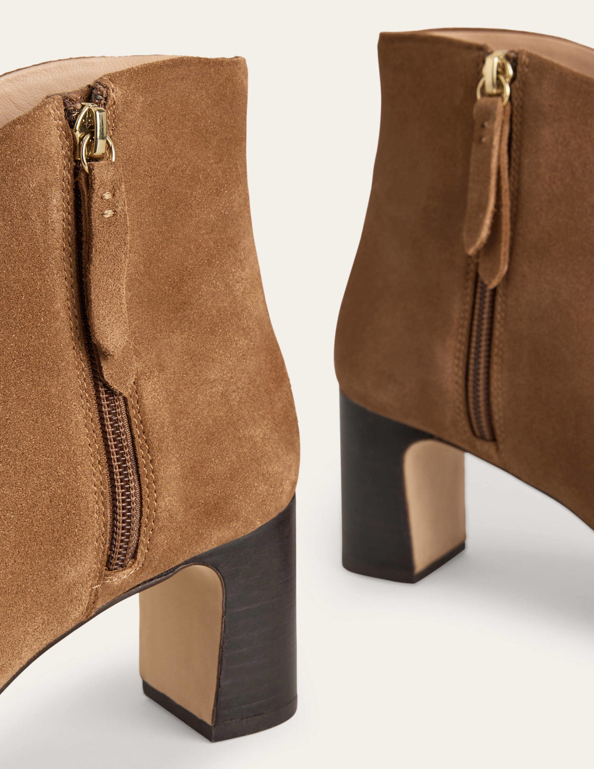Suede Ankle Boots-Golden Brown - Image 4