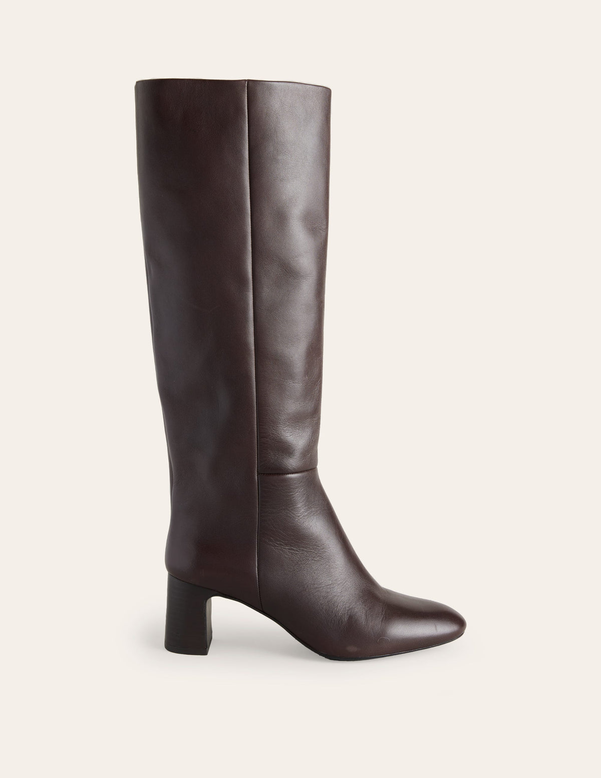 Erica Knee High Leather Boots-Chocolate Leather - Image 4