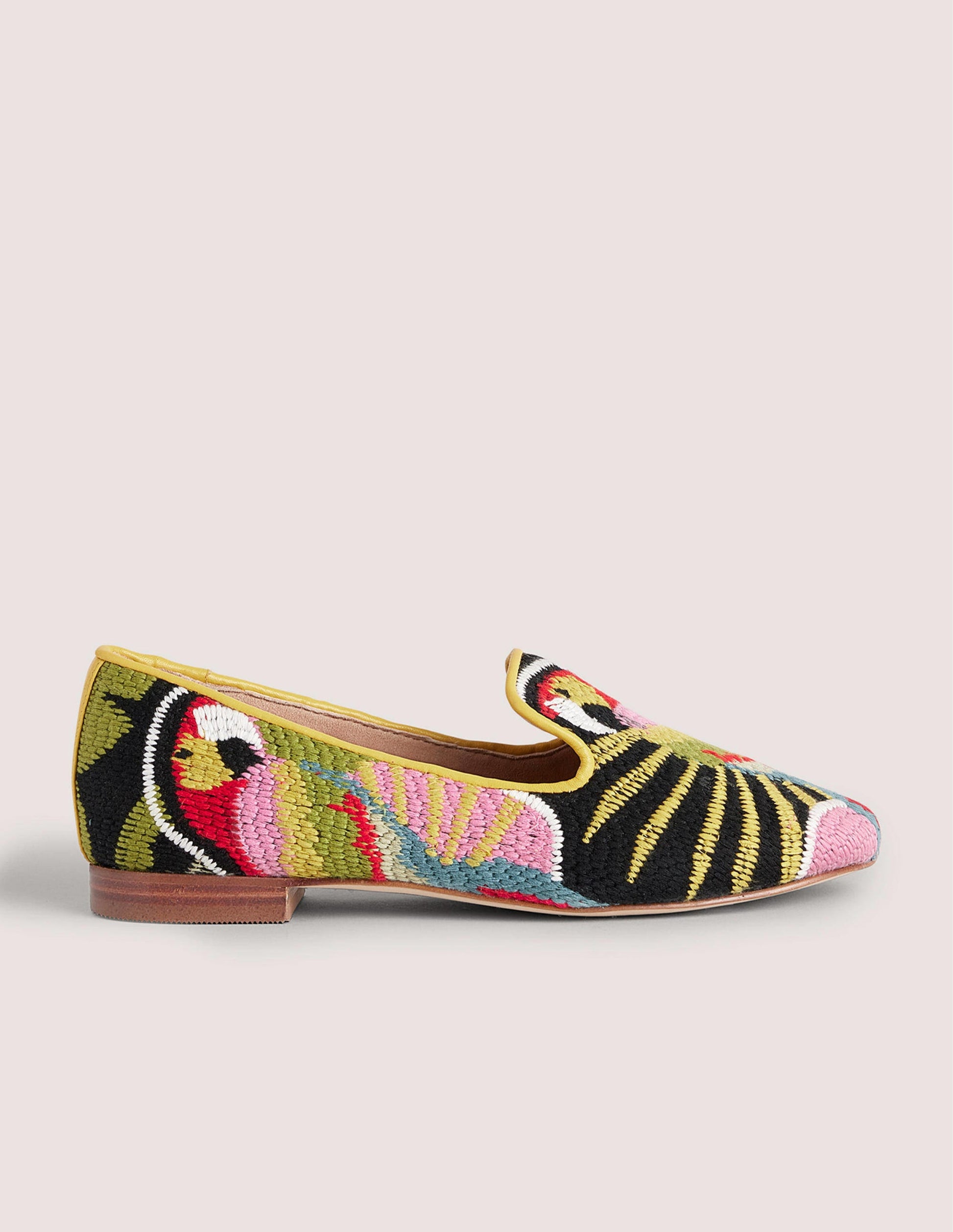 Tapestry Embroidered Loafers-Parrot-1