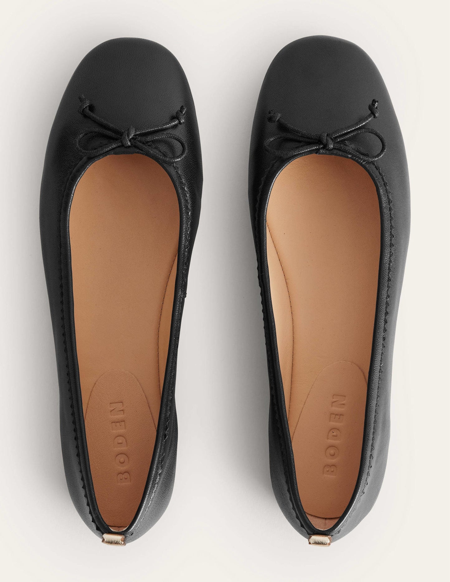 Kitty Flexi Sole Ballet Flats-Black Leather