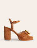 Snaffle Trim Platform Sandals-Ginger Snap