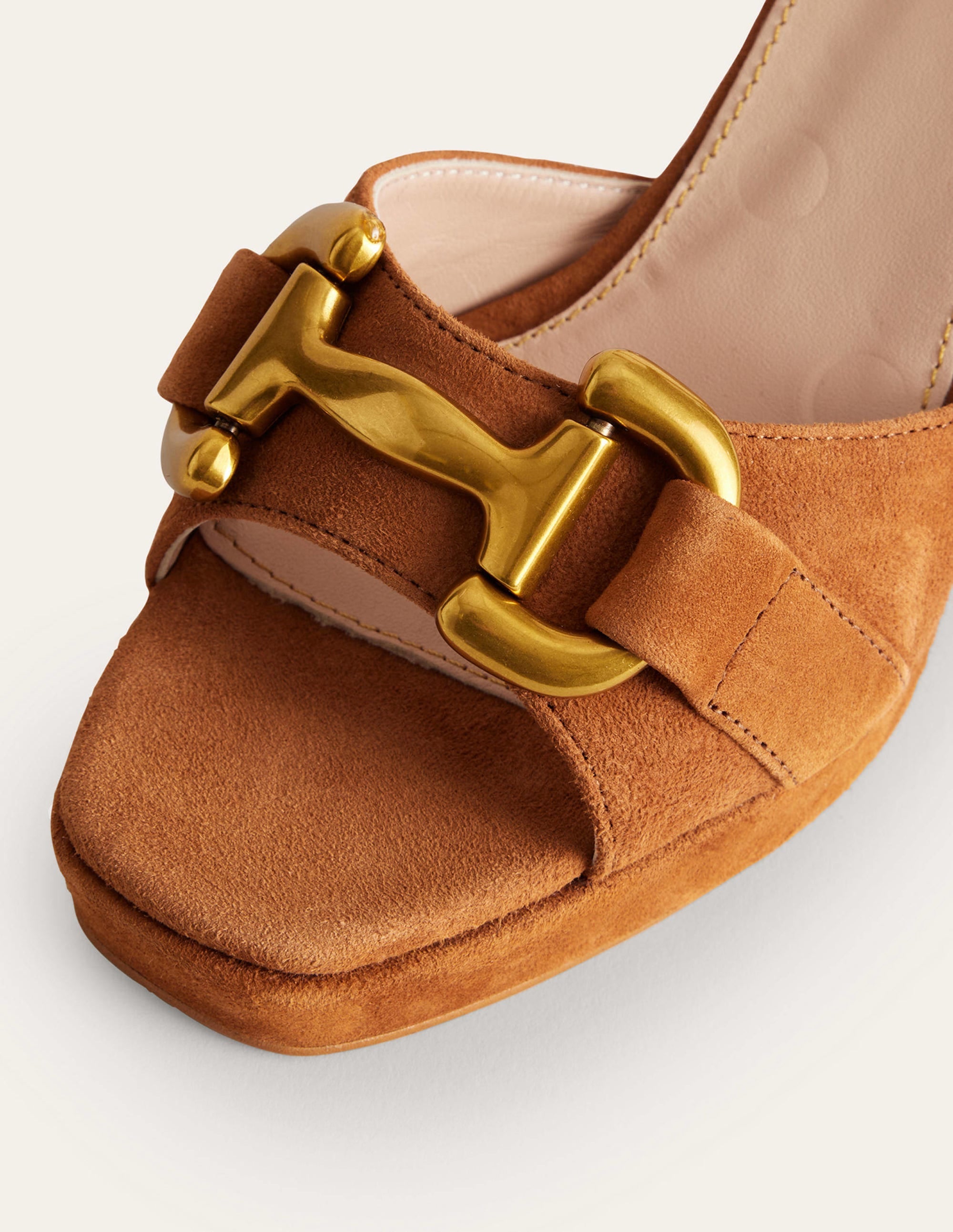 Snaffle Trim Platform Sandals-Ginger Snap - Image 3