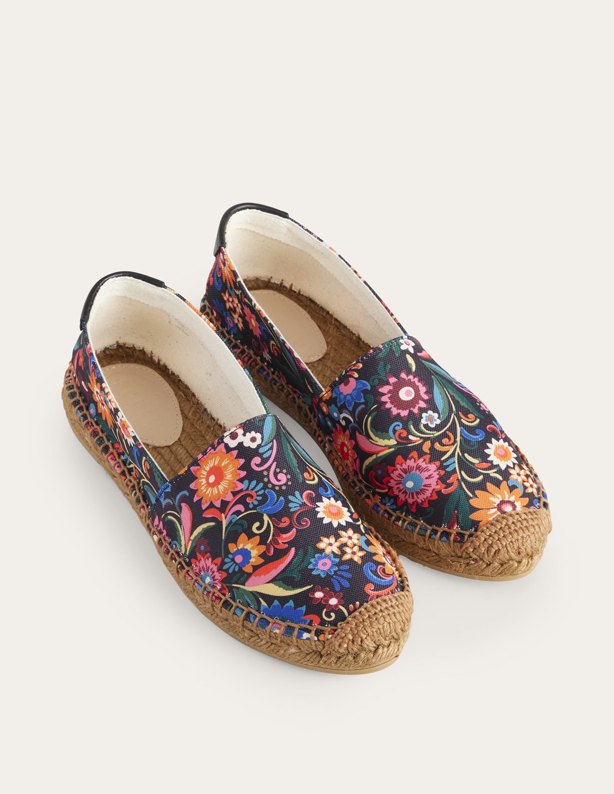 Classic Flat Espadrilles-Black, Gardenia Pop - Image 2