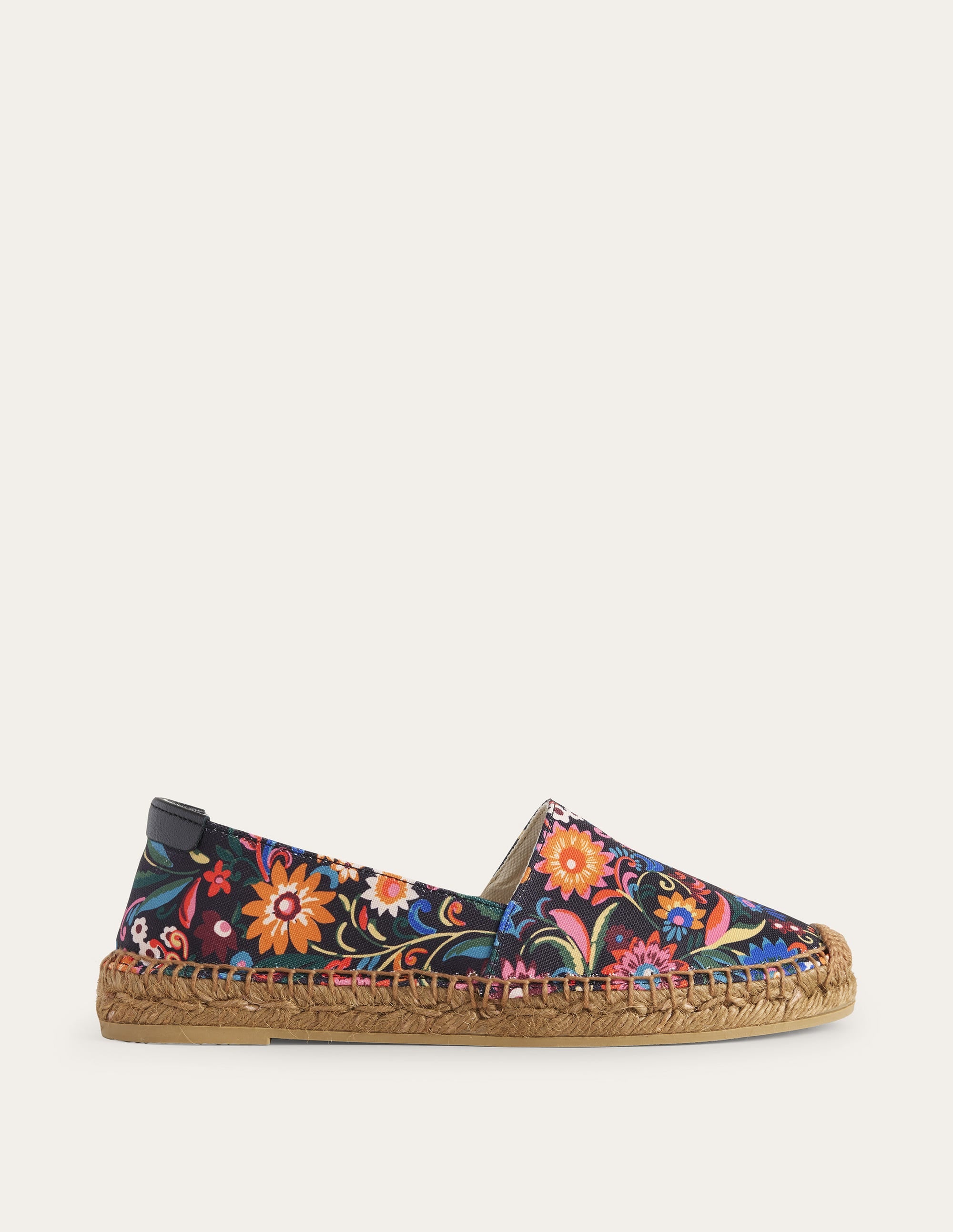 Classic Flat Espadrilles-Black, Gardenia Pop - Image 1