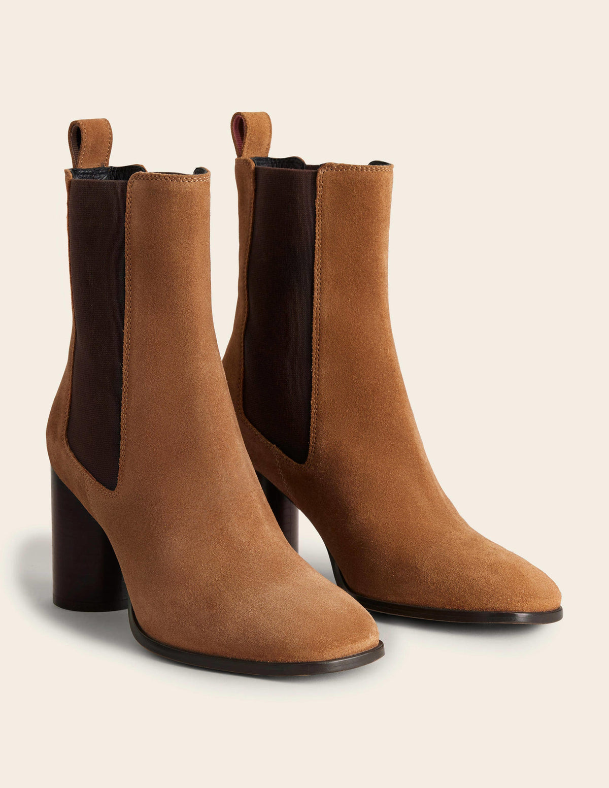 Heeled Chelsea Boots-Golden Brown - Image 3