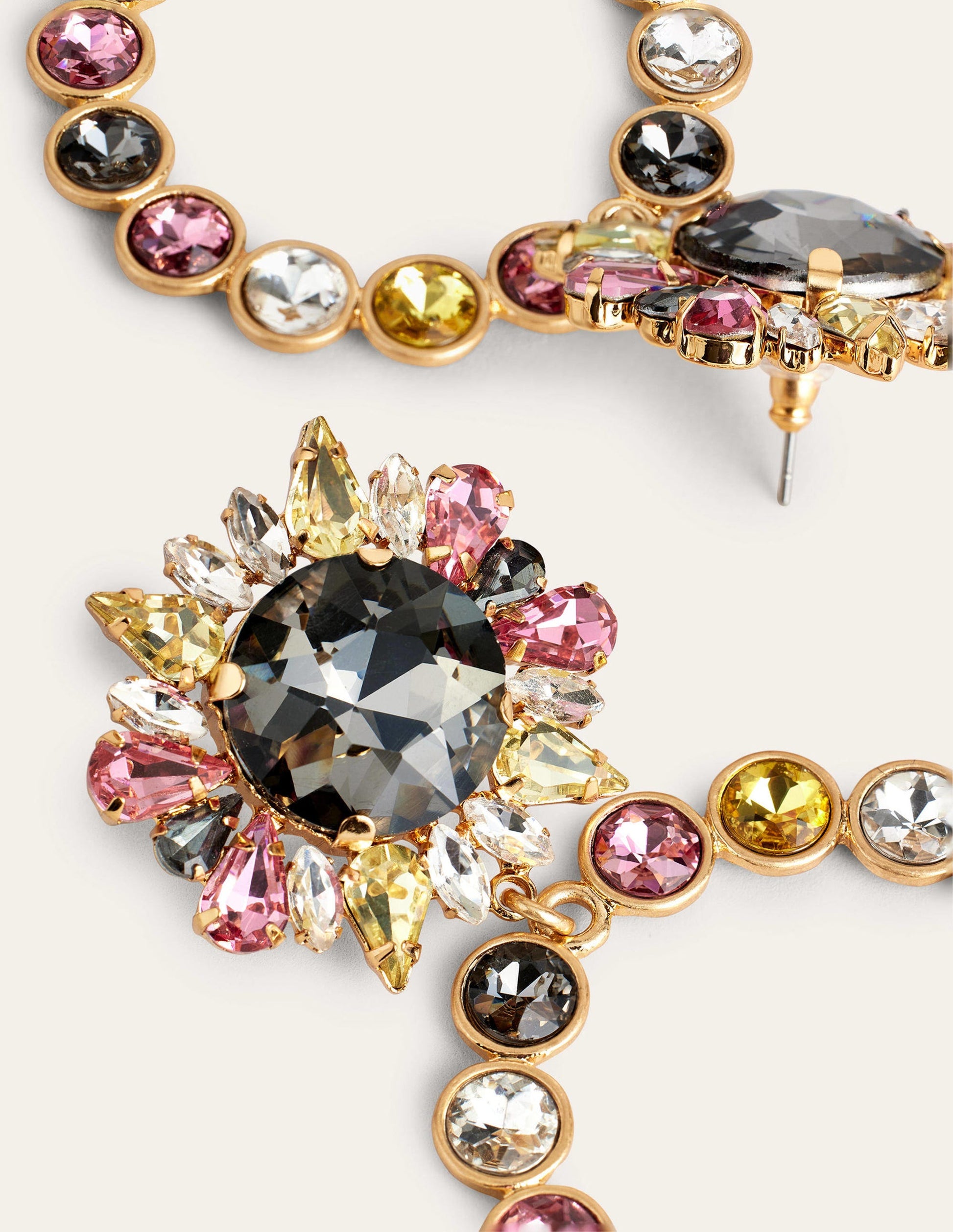 Statement Jewelled Earrings-Multi-2