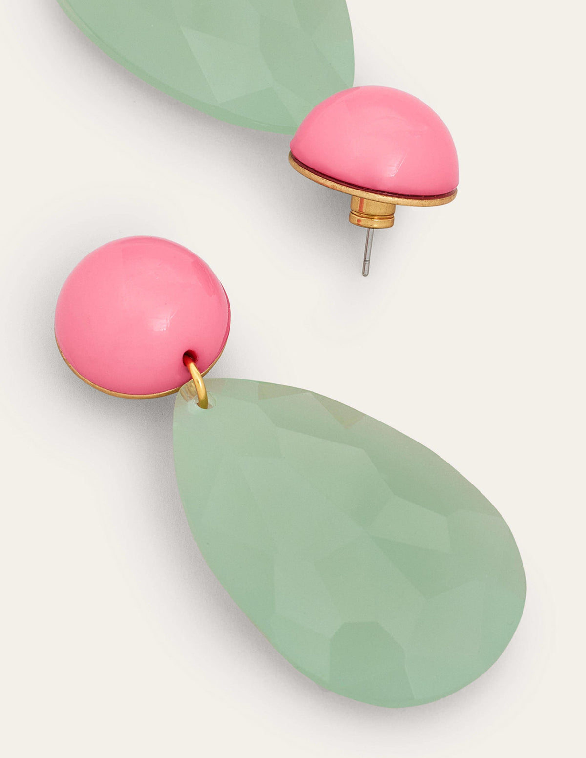 Resin Drop Earrings-Turquoise-2