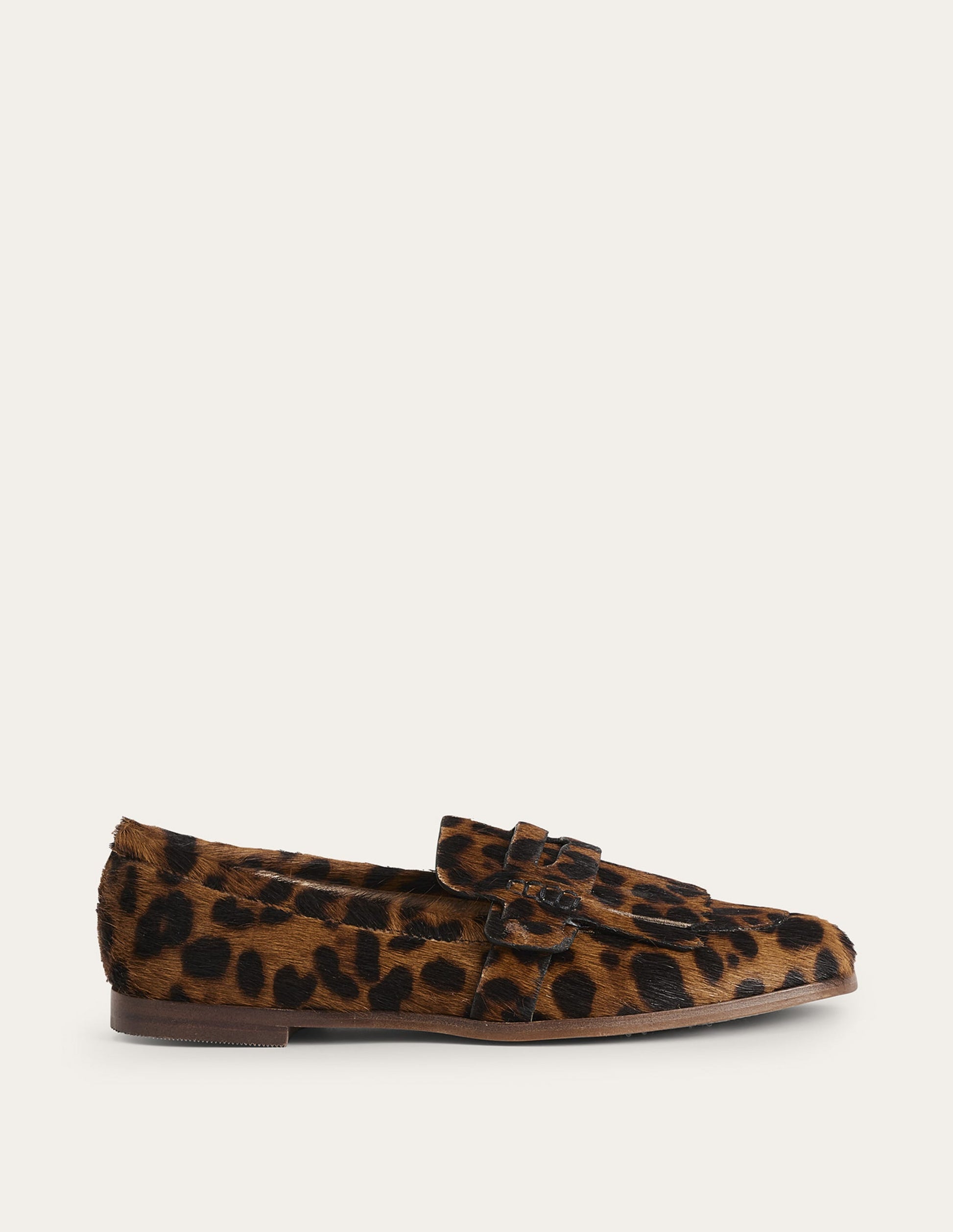 Penny Detail Loafers-Leopard Pony Hair-1