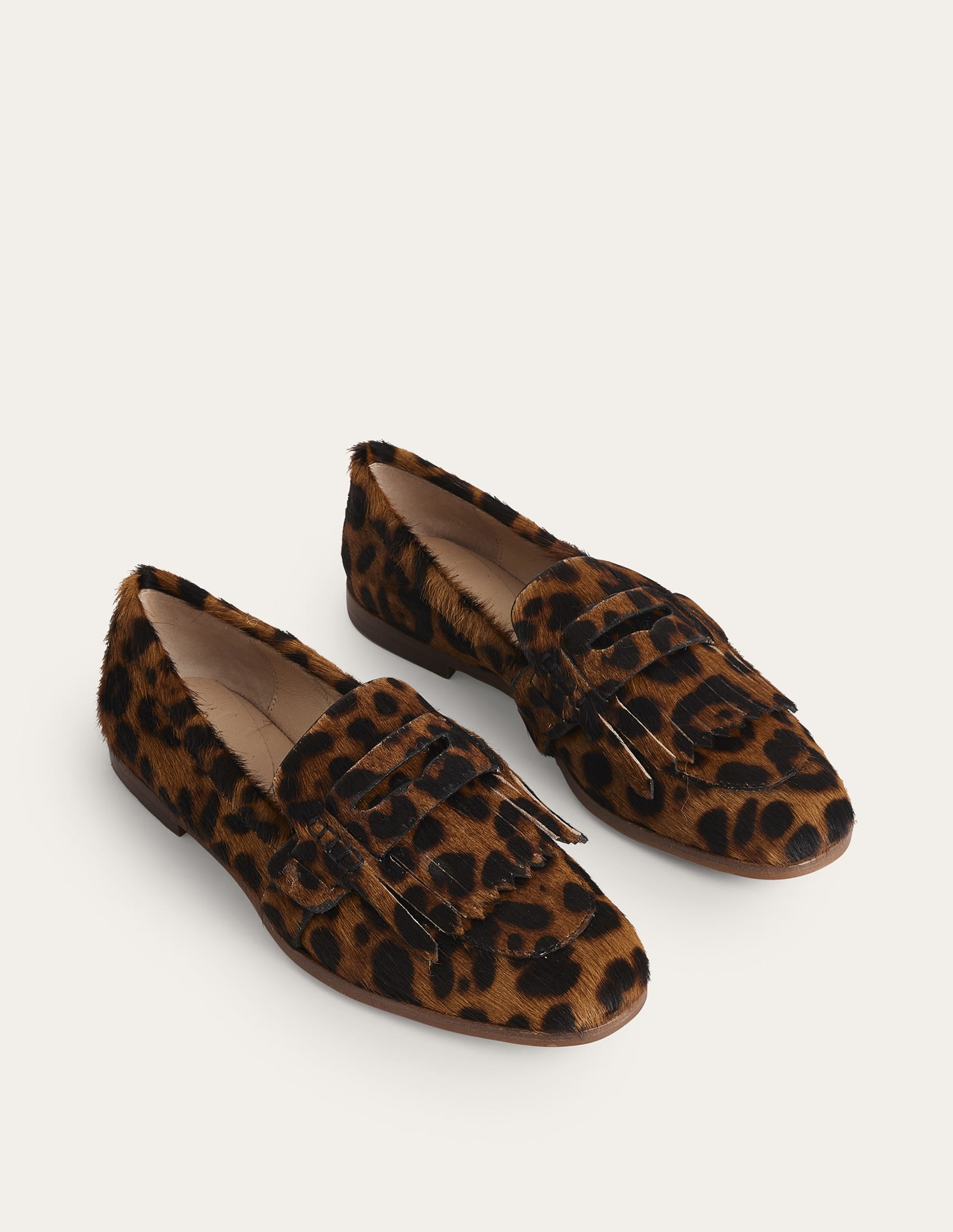 Penny Detail Loafers-Leopard Pony Hair - Image 2