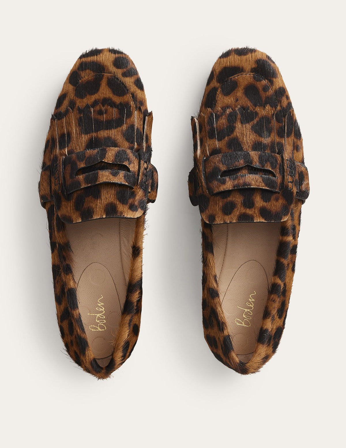 Penny Detail Loafers-Leopard Pony Hair - Image 4