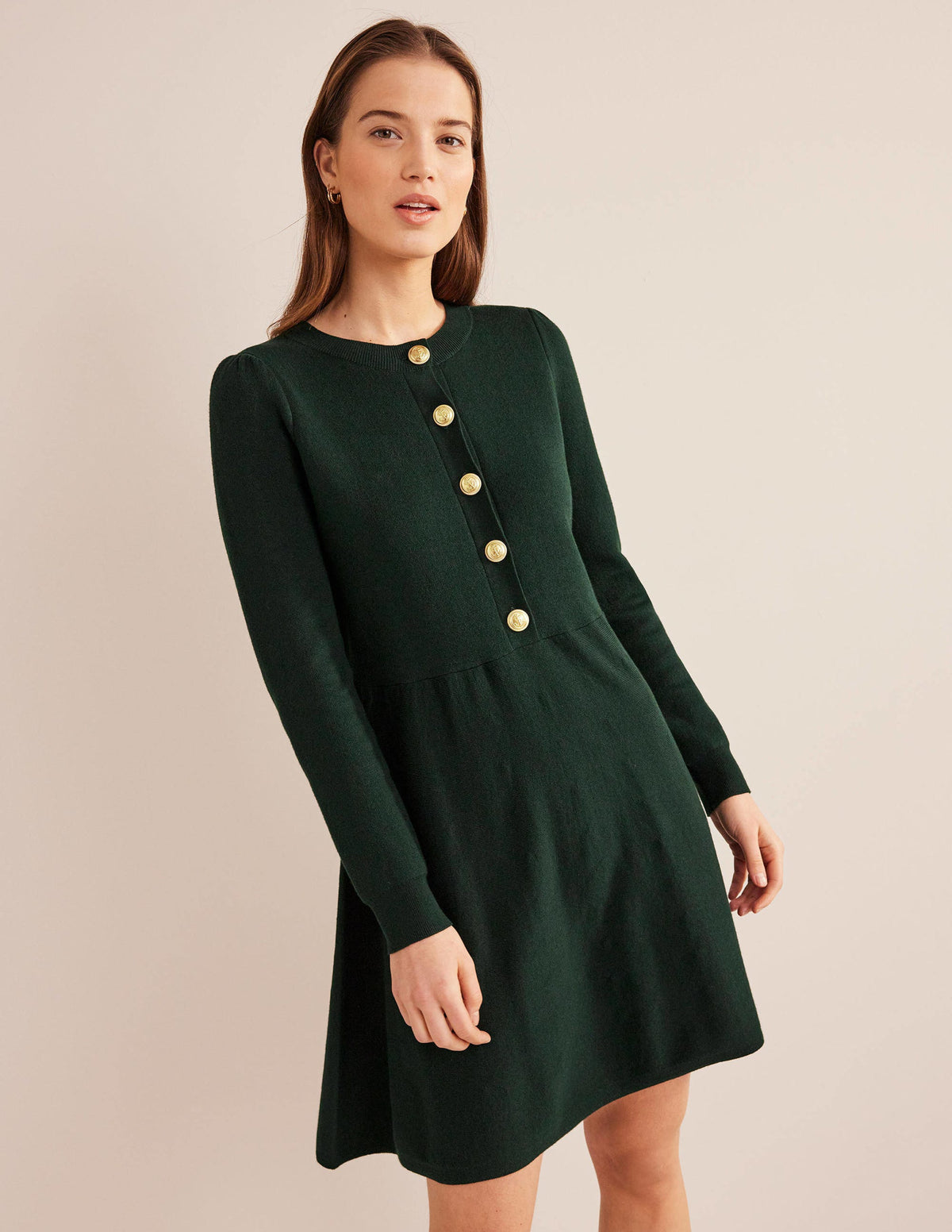 Relaxed Knitted Mini Dress-Cavolo Nero - Image 5