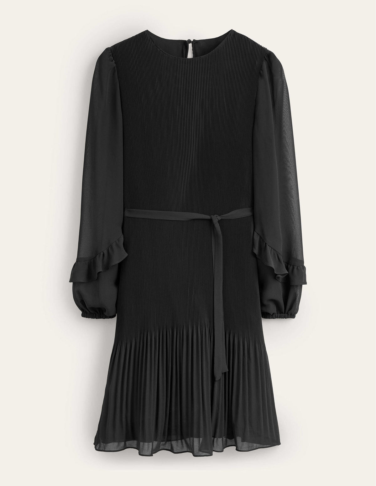 Plisse Mini Dress-Black - Image 6