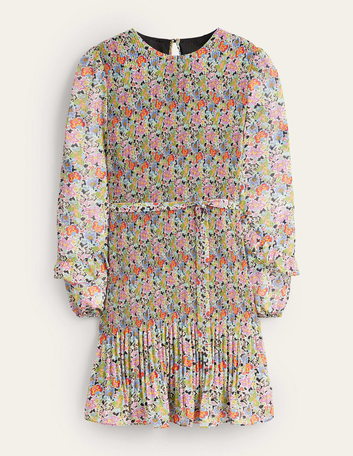 Plisse Mini Dress-Multi, Carnation Garden - Image 6