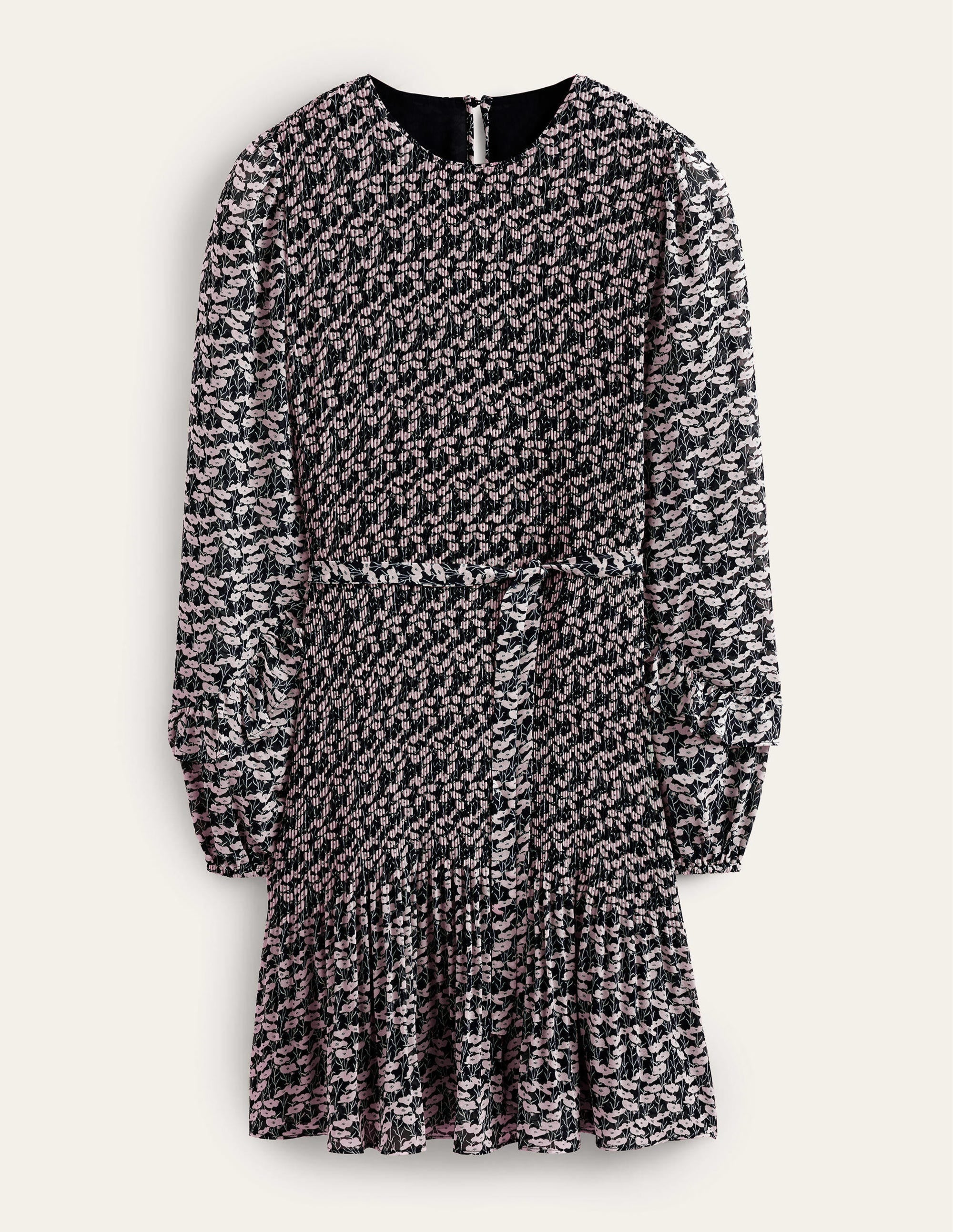 Plisse Mini Dress-French Navy, Poppy Vine - Image 6