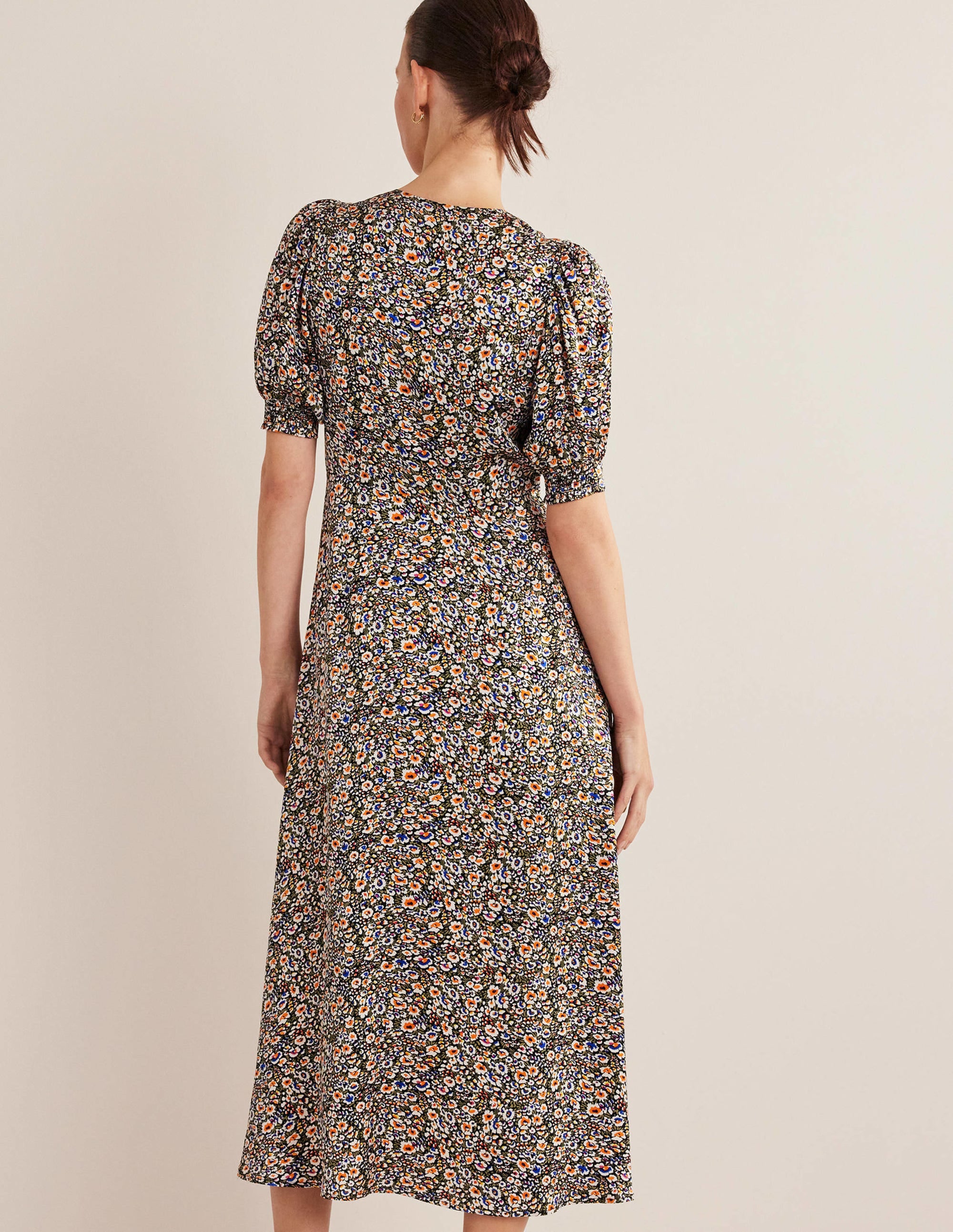 Satin Midi Tea Dress-Multi, Eden Bloom - Image 3