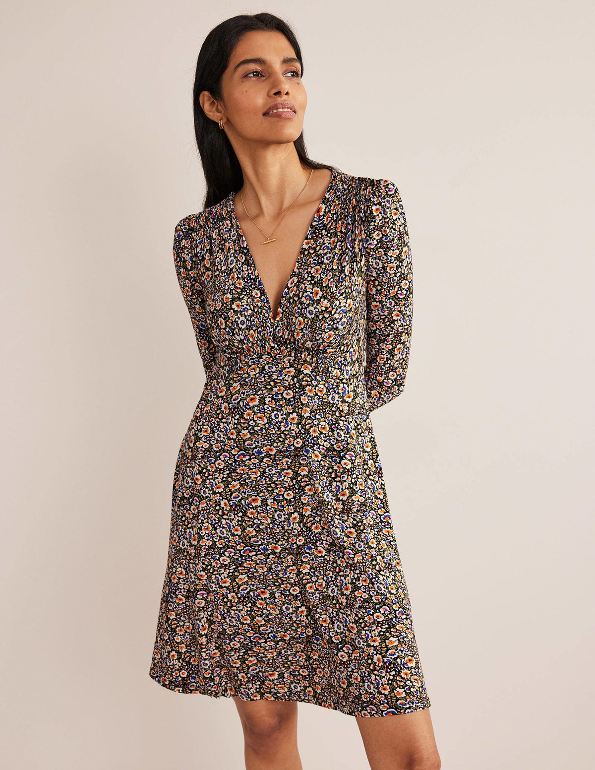 Jersey Mini Tea Dress-Multi, Eden Bloom - Image 1