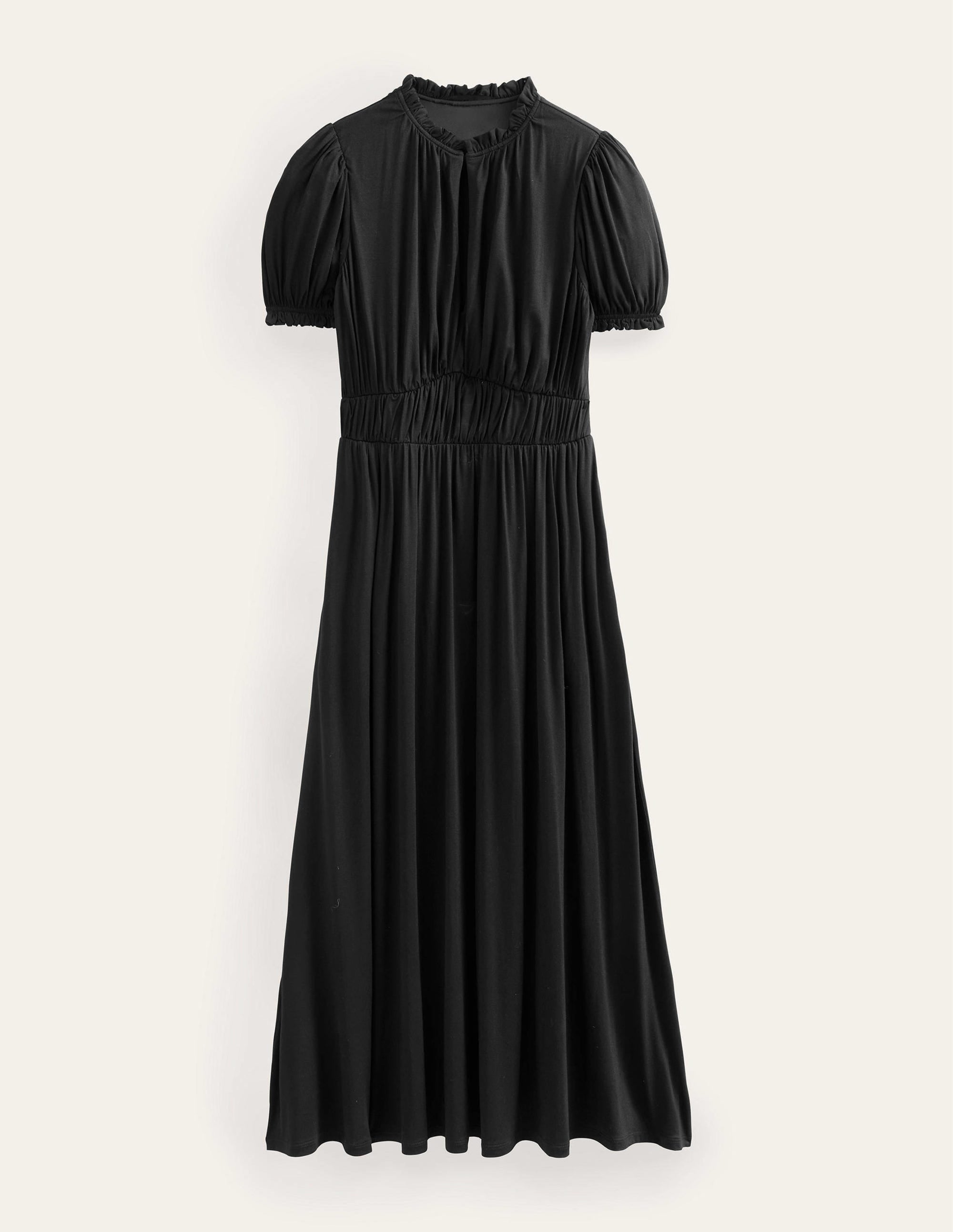 Rosanna Jersey Midi Tea Dress-Black - Image 6