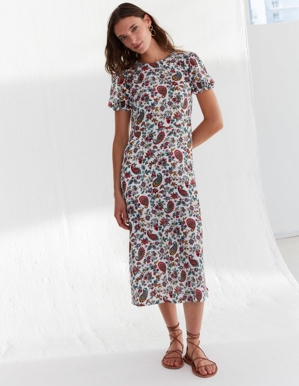 Corinne Midi Tea Dress-Multi, Dandelion Paisley - Image 5