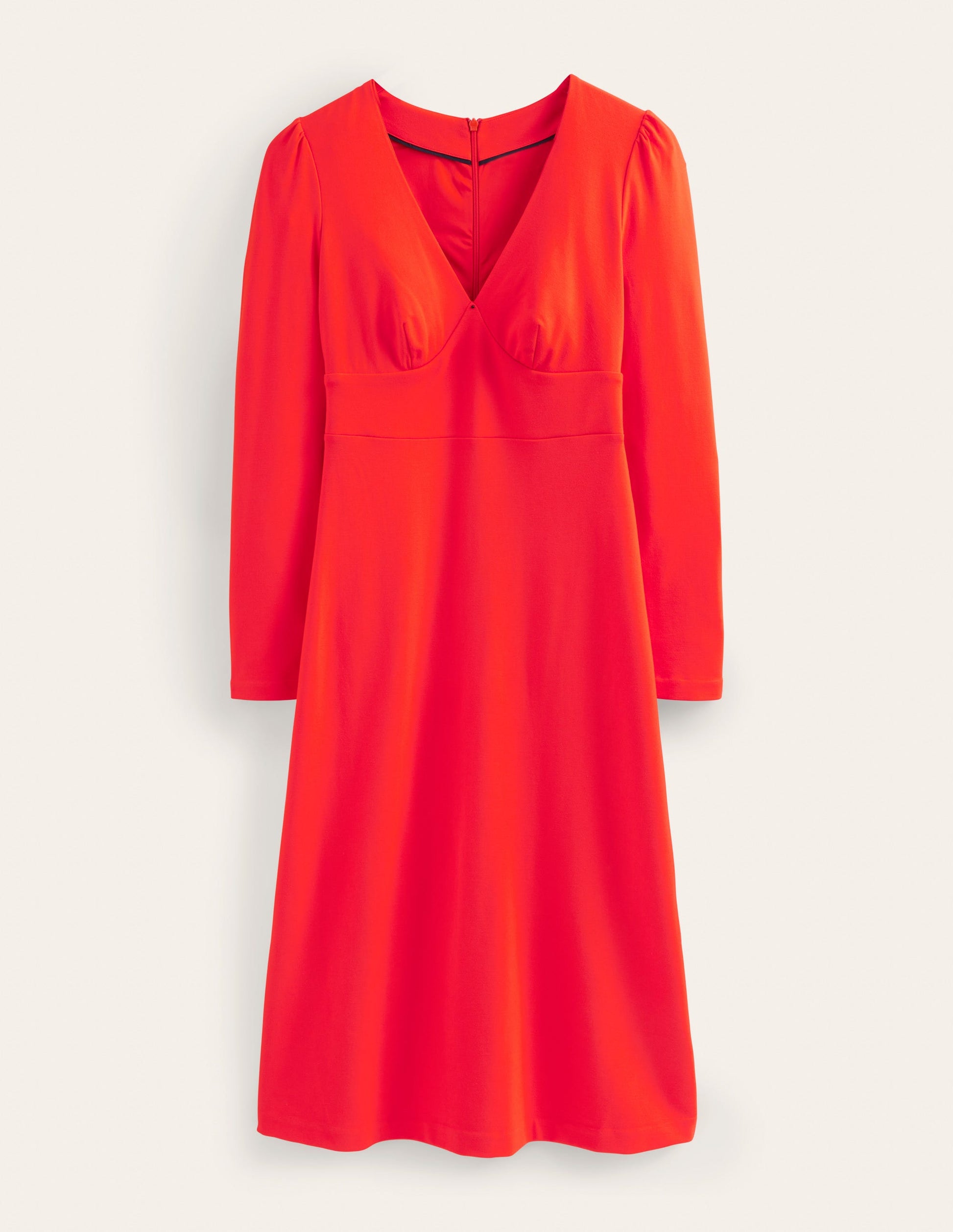 Column Jersey Midi Tea Dress-Red Alert-2