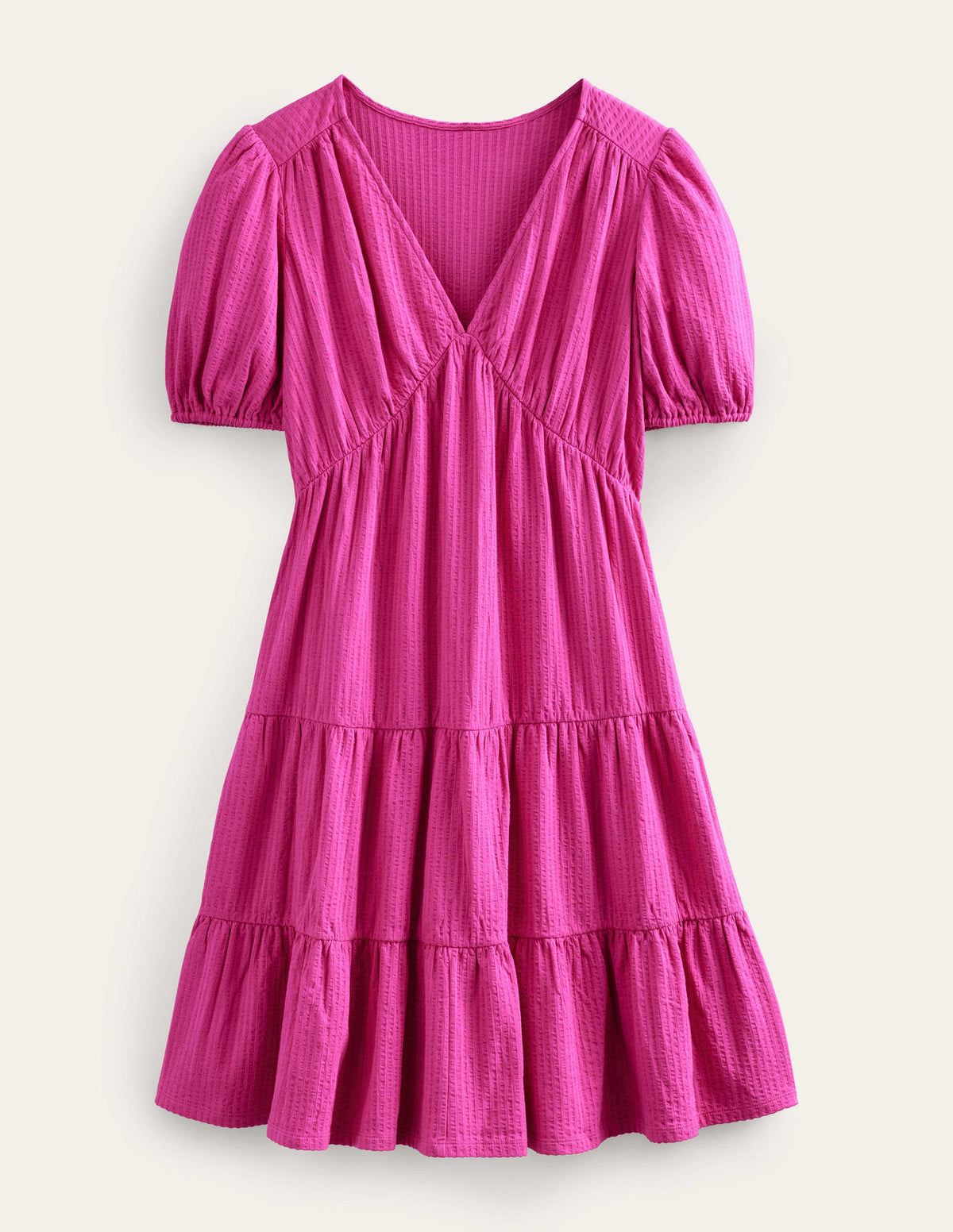 Jersey Seersucker Dress-Rose Violet-5
