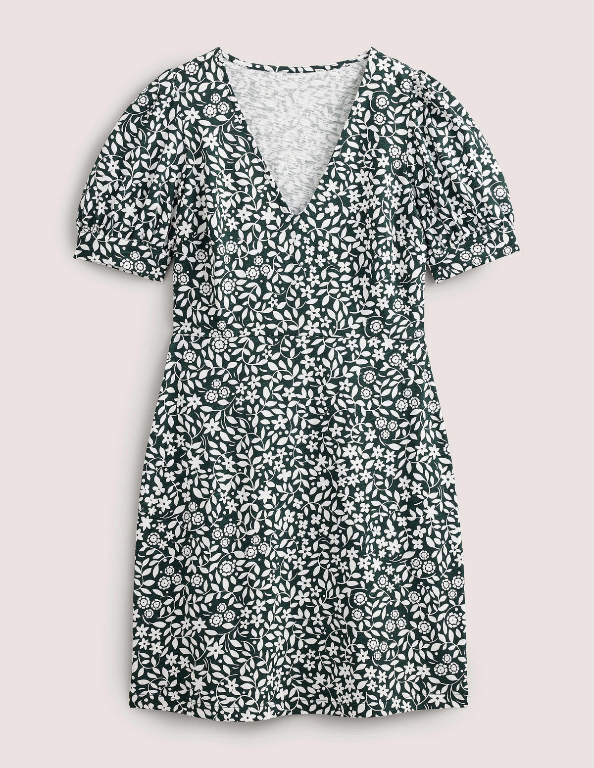 V-Neck Jersey Mini Dress-Chatsworth, Sunflower Pop - Image 7