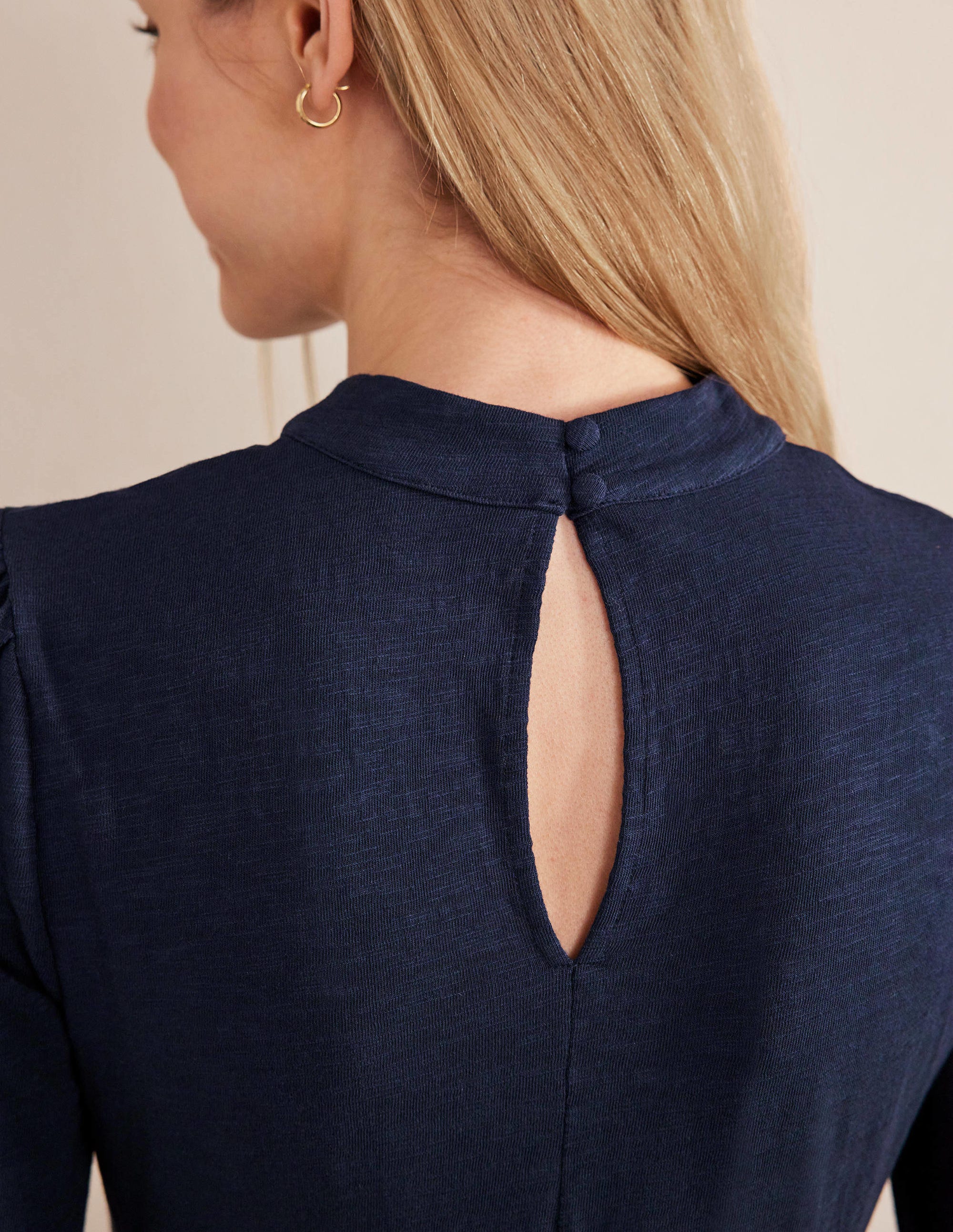 Jersey Mini Dress-Navy - Image 2