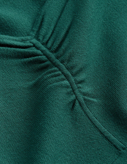 Sweetheart Midi Knitted Dress-Emerald Night-7