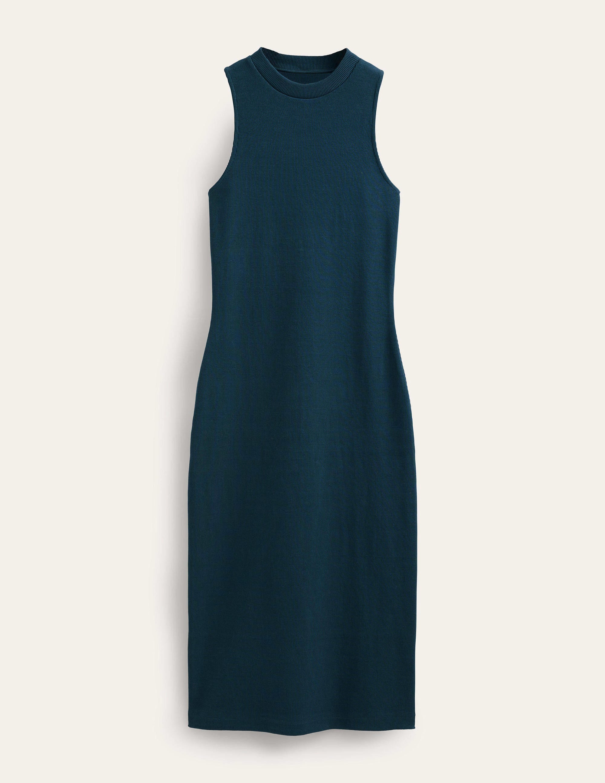 Racer Rib Jersey Midi Dress-Ink Pot - Image 5