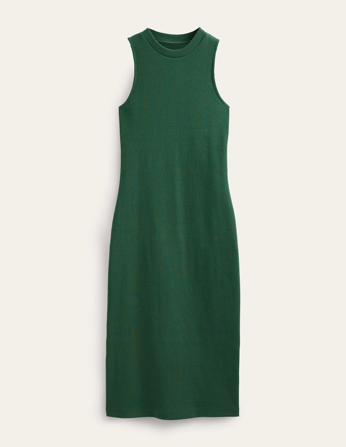 Racer Rib Jersey Midi Dress-Trekking Green-5