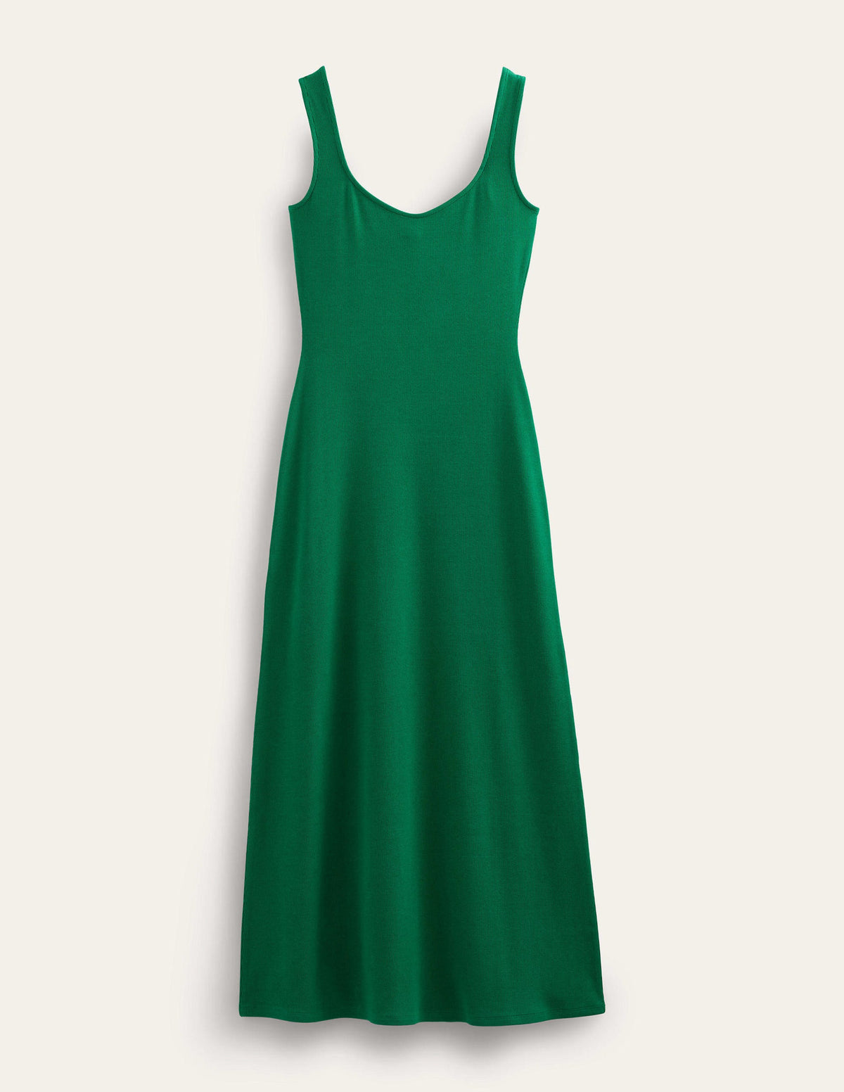 Strappy Rib Jersey Maxi Dress-Bright Emerald-5