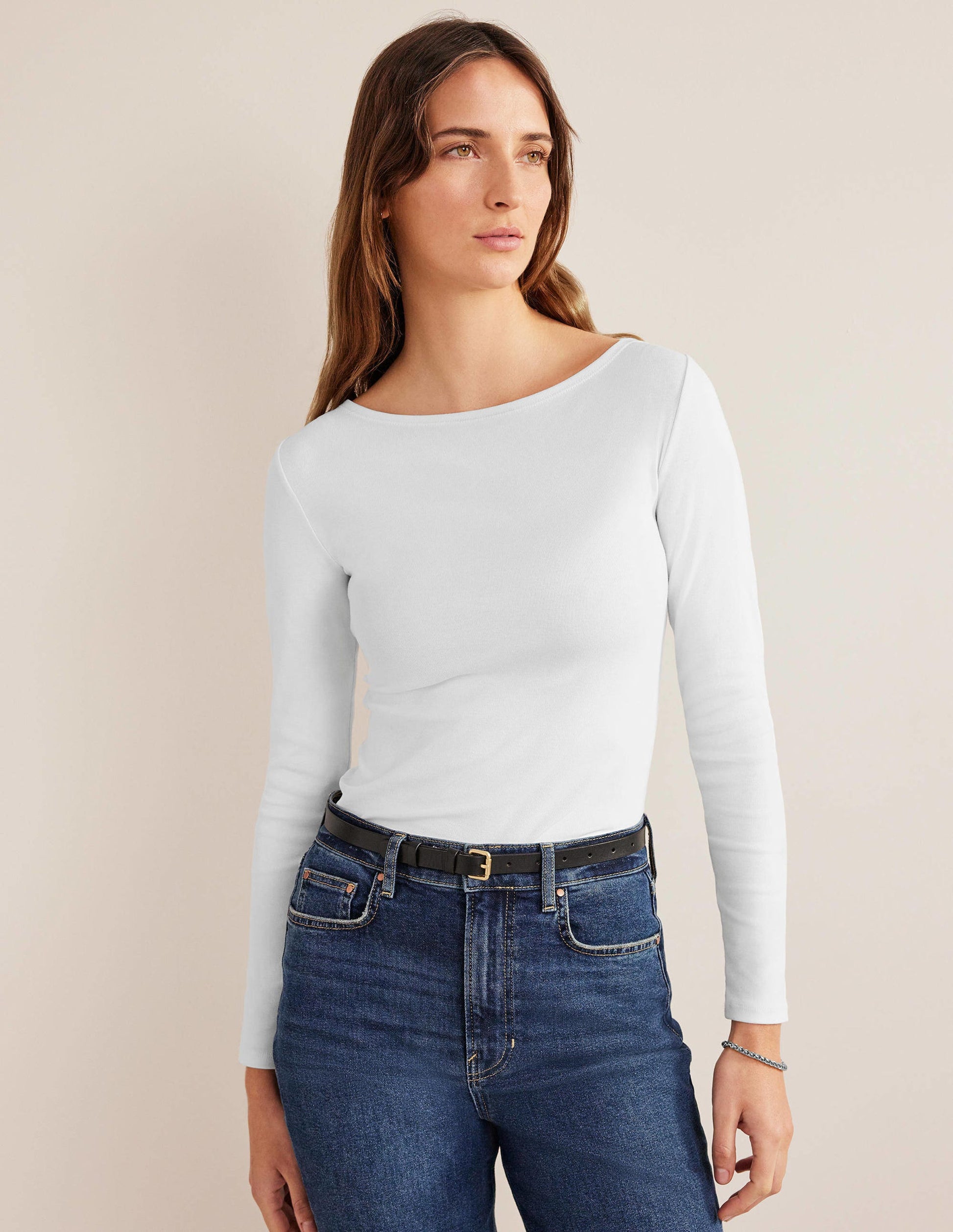 Essential Boatneck Top-White-1