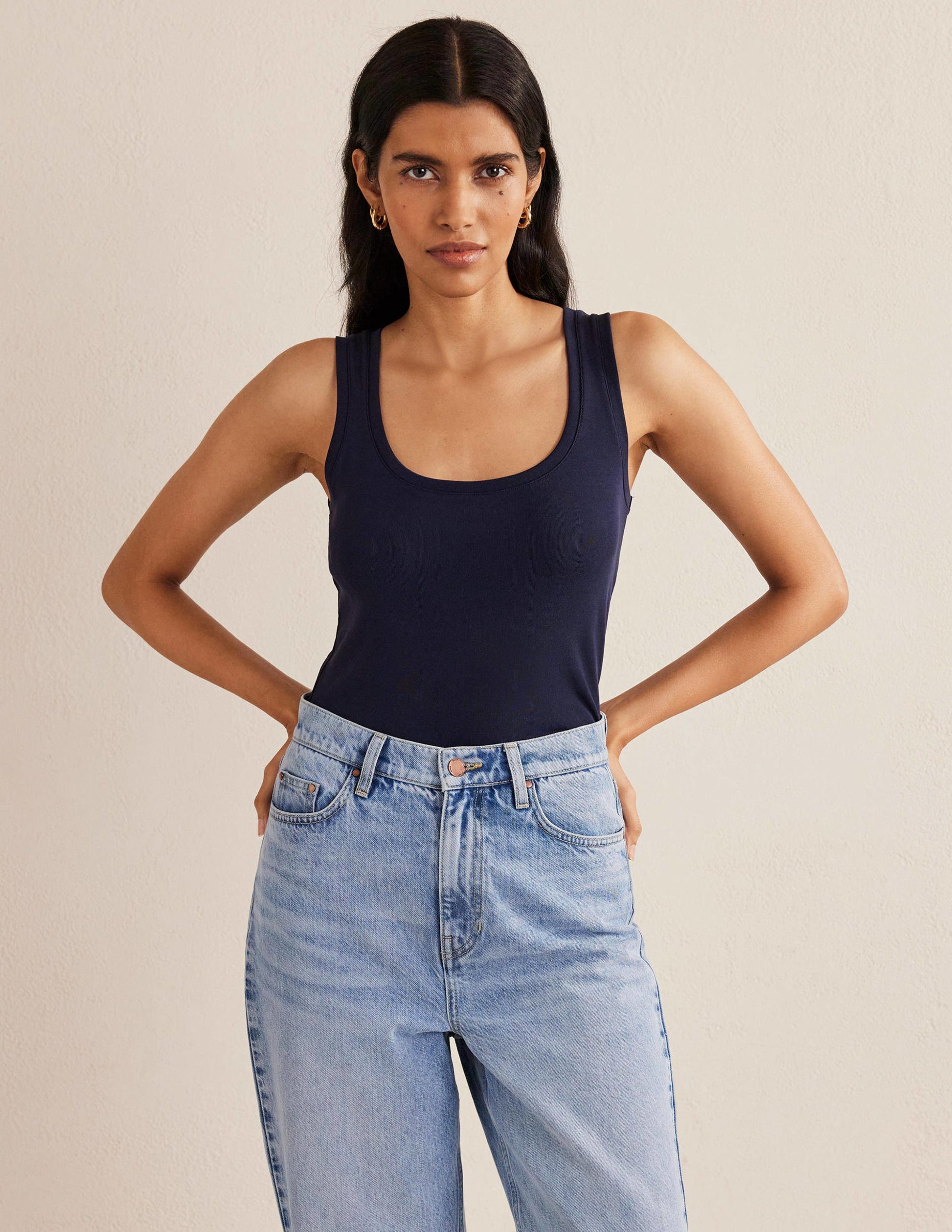 Essential Tank Top-Navy-4