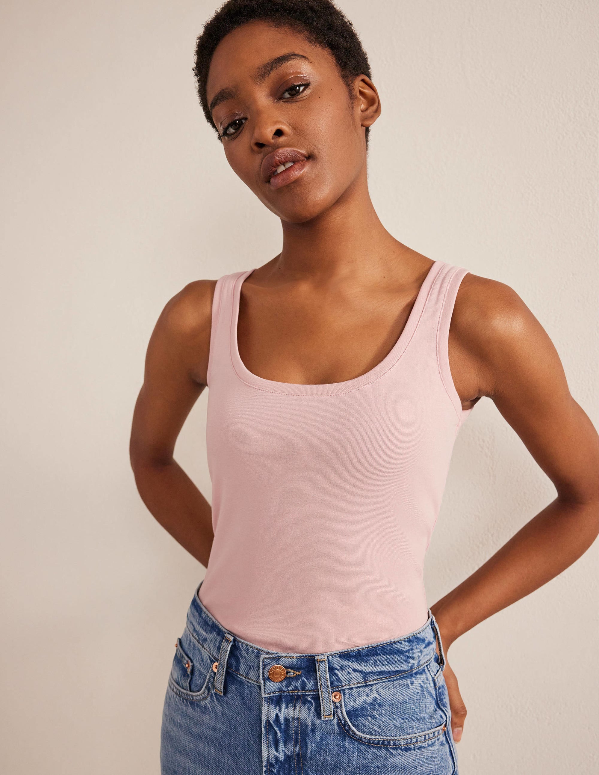 Essential Tank Top-Milkshake - Image 4