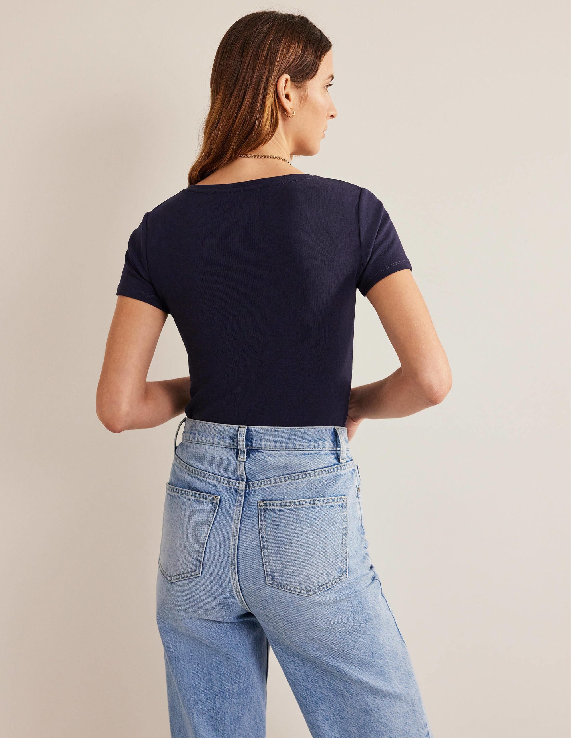 Essential Short Sleeve Tee-Navy - Image 3
