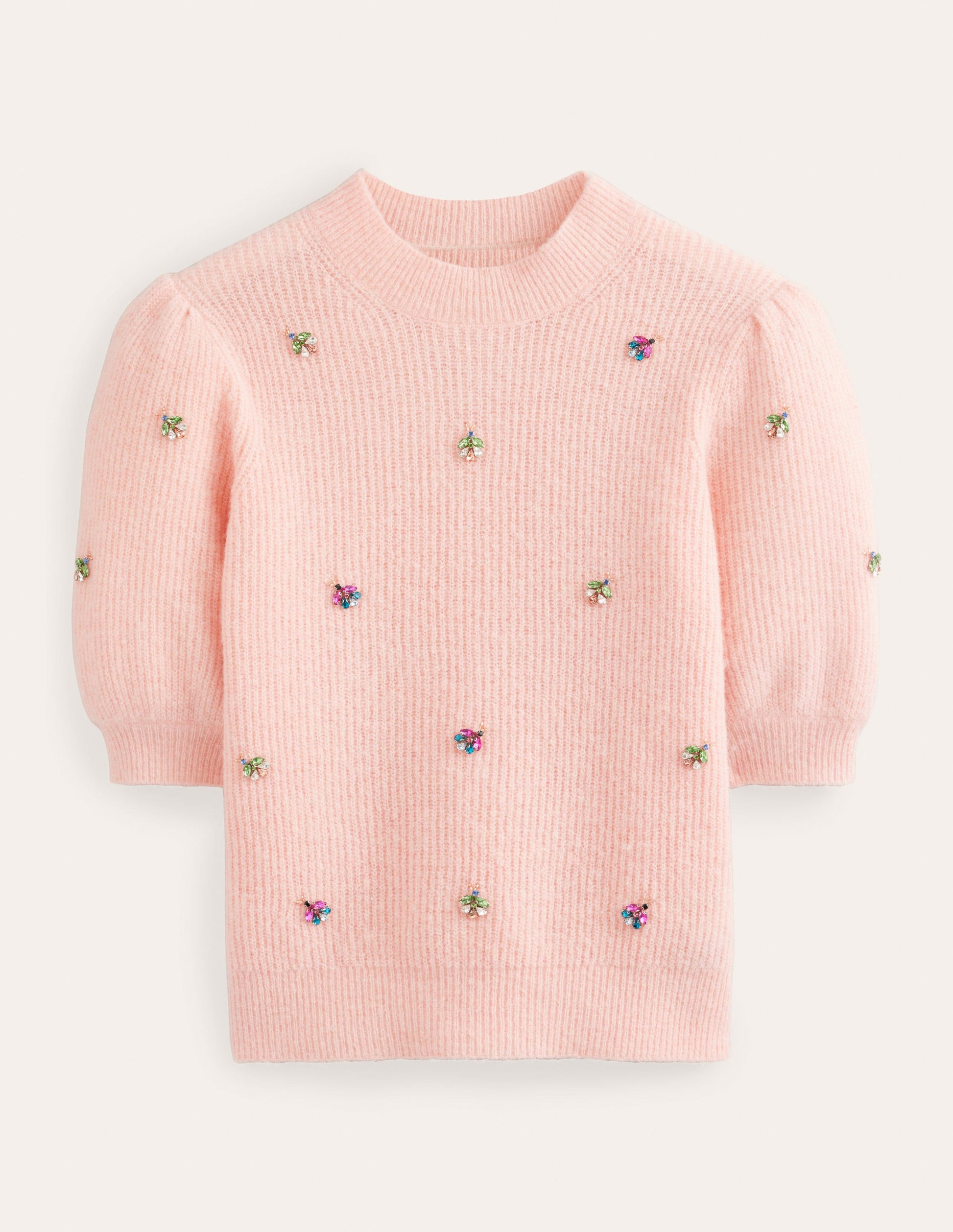 Embellished Fluffy T-shirt-Marshmallow-5
