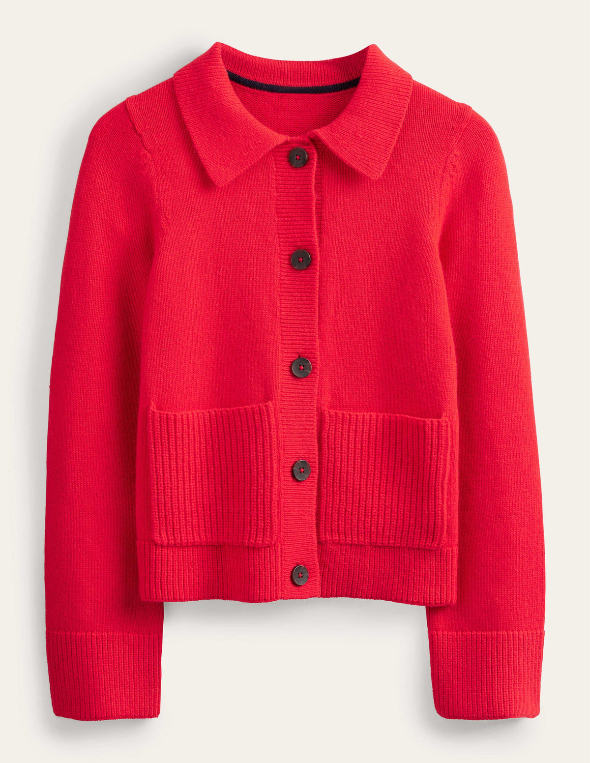 Collared Cardigan-High Risk Red-8