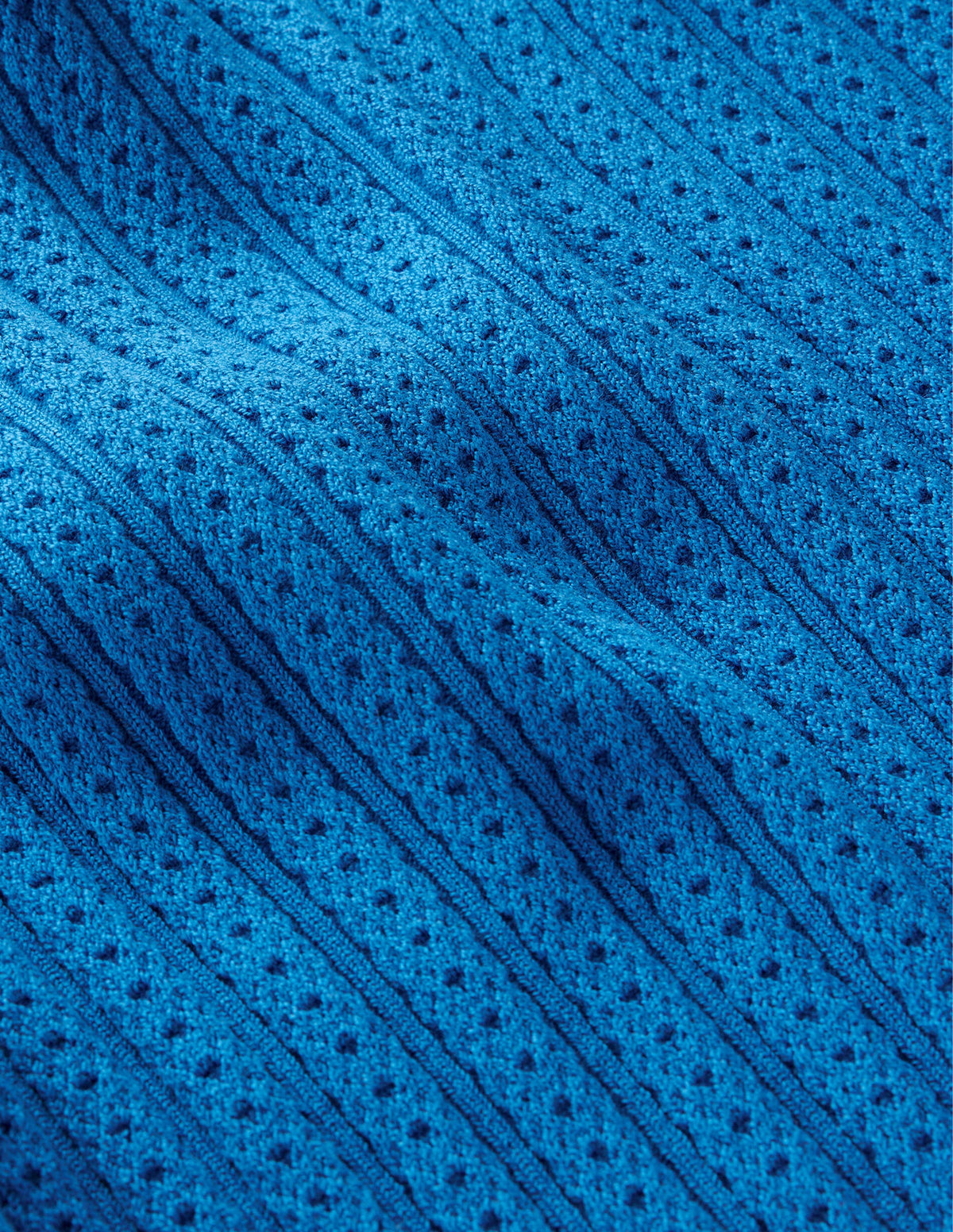 Ribbed Pointelle High Neck Top-Nebulus Blue - Image 6