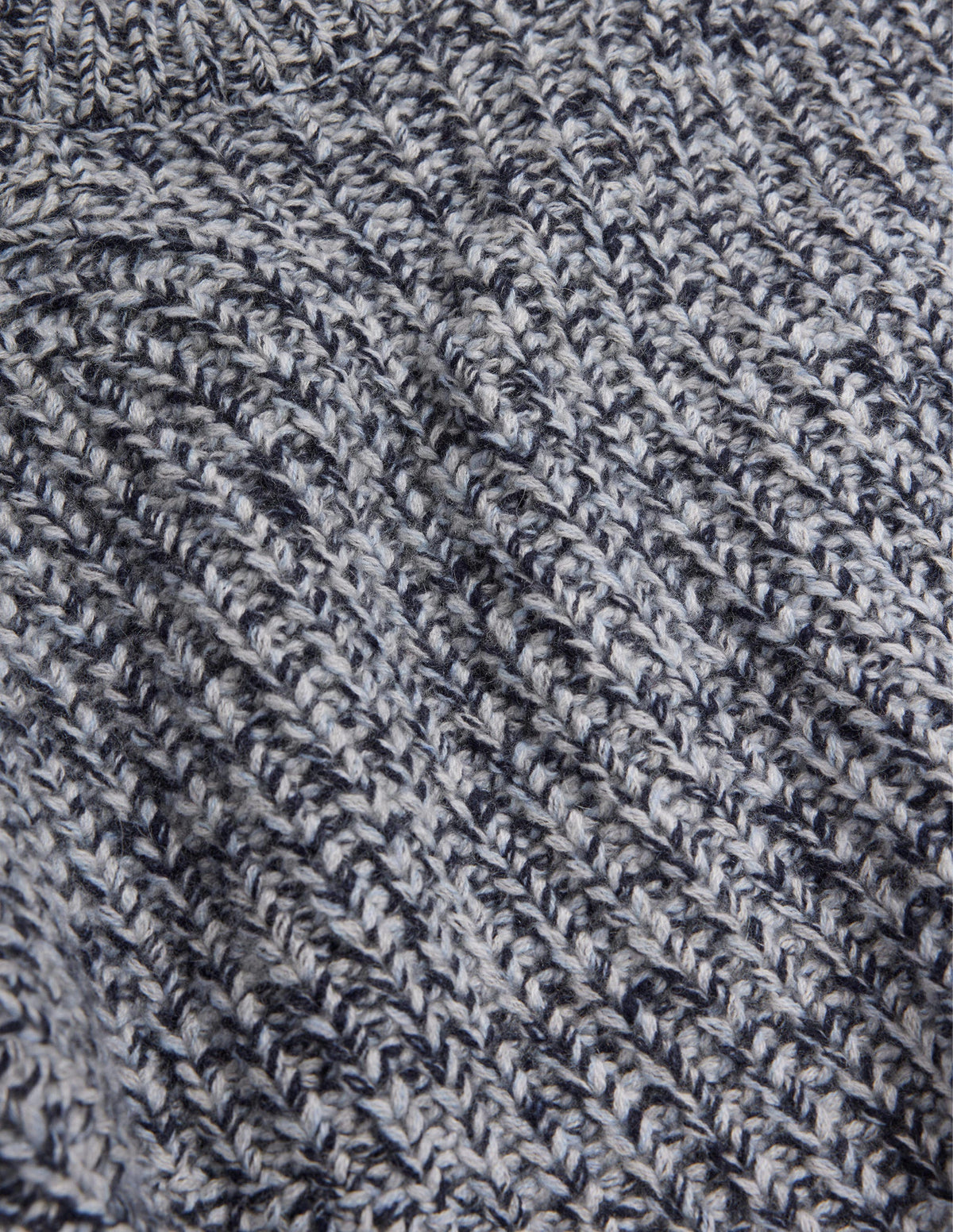 Chunky Rib Cashmere Sweater-Blues Melange-7