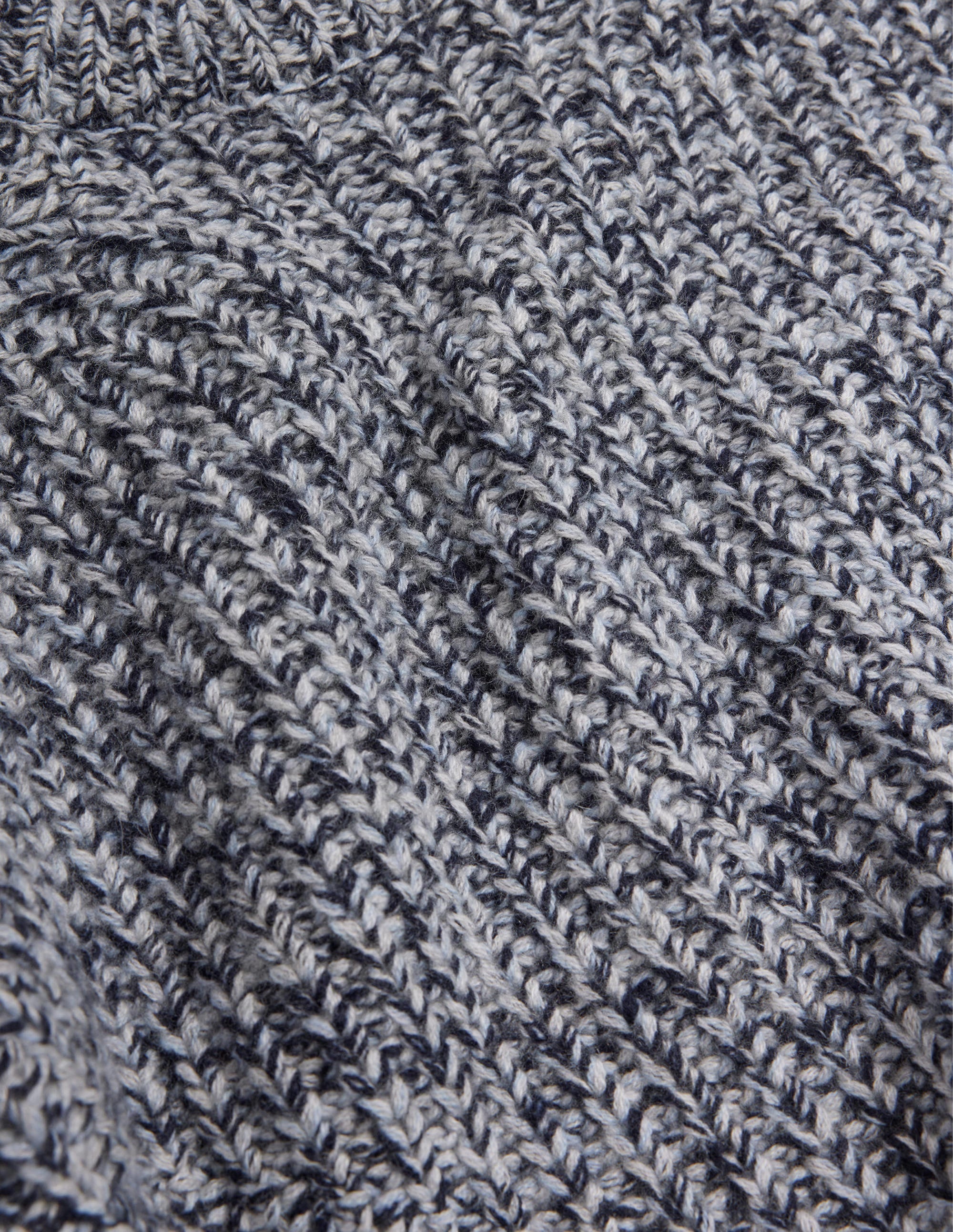 Chunky Rib Cashmere Sweater-Blues Melange - Image 7