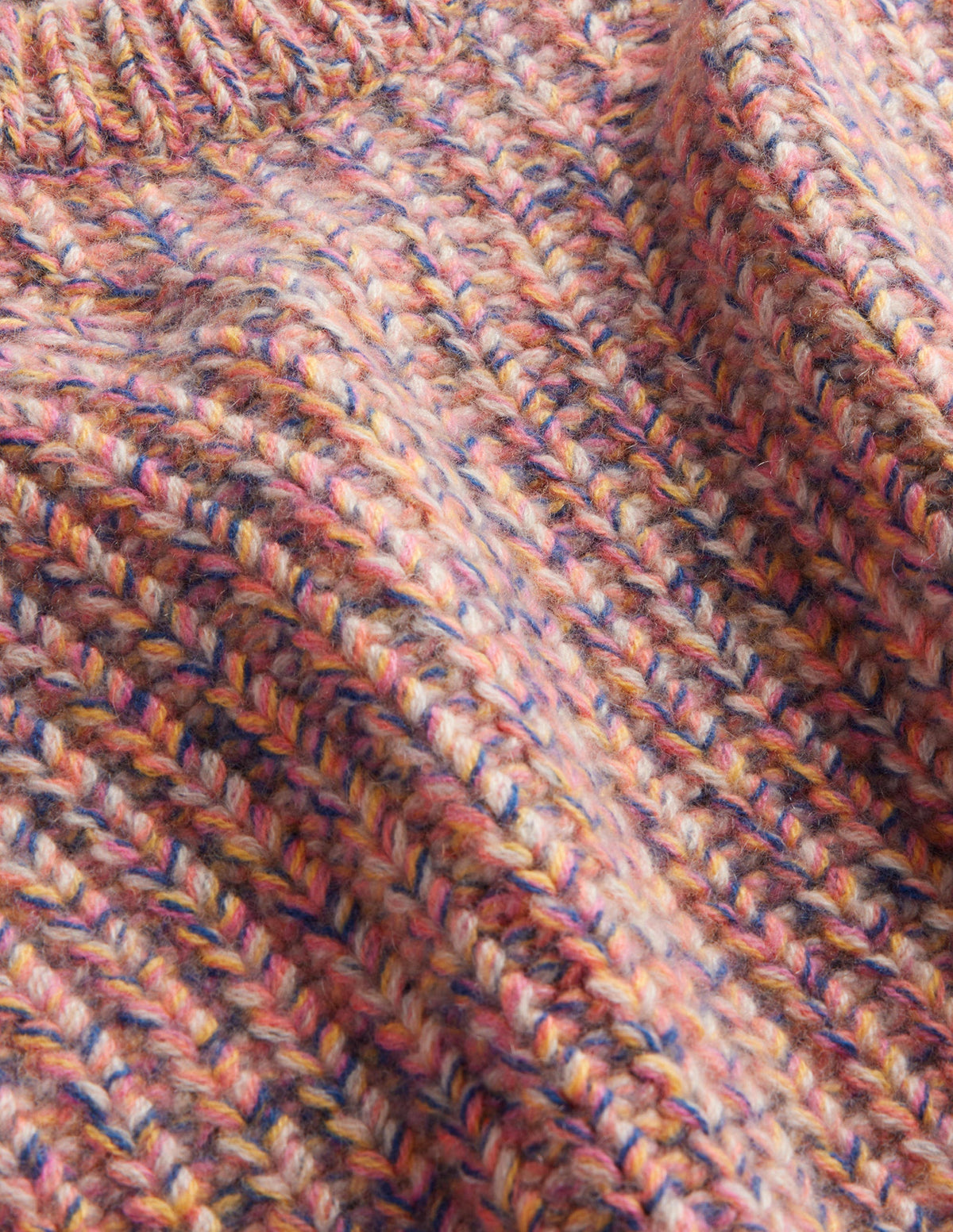 Chunky Rib Cashmere Sweater-Dusky Rose Marl - Image 8