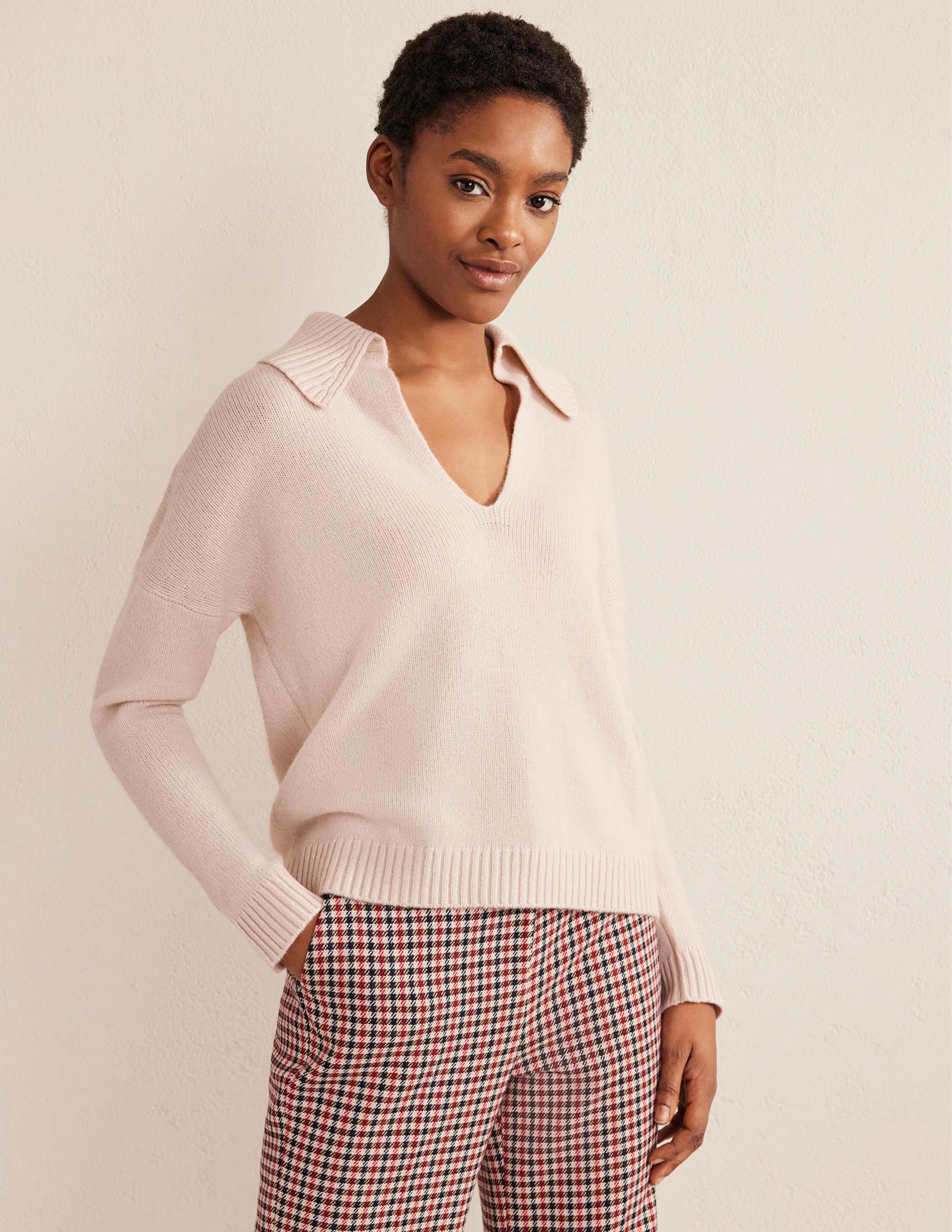 Collared Cashmere Sweater-Rope - Image 1