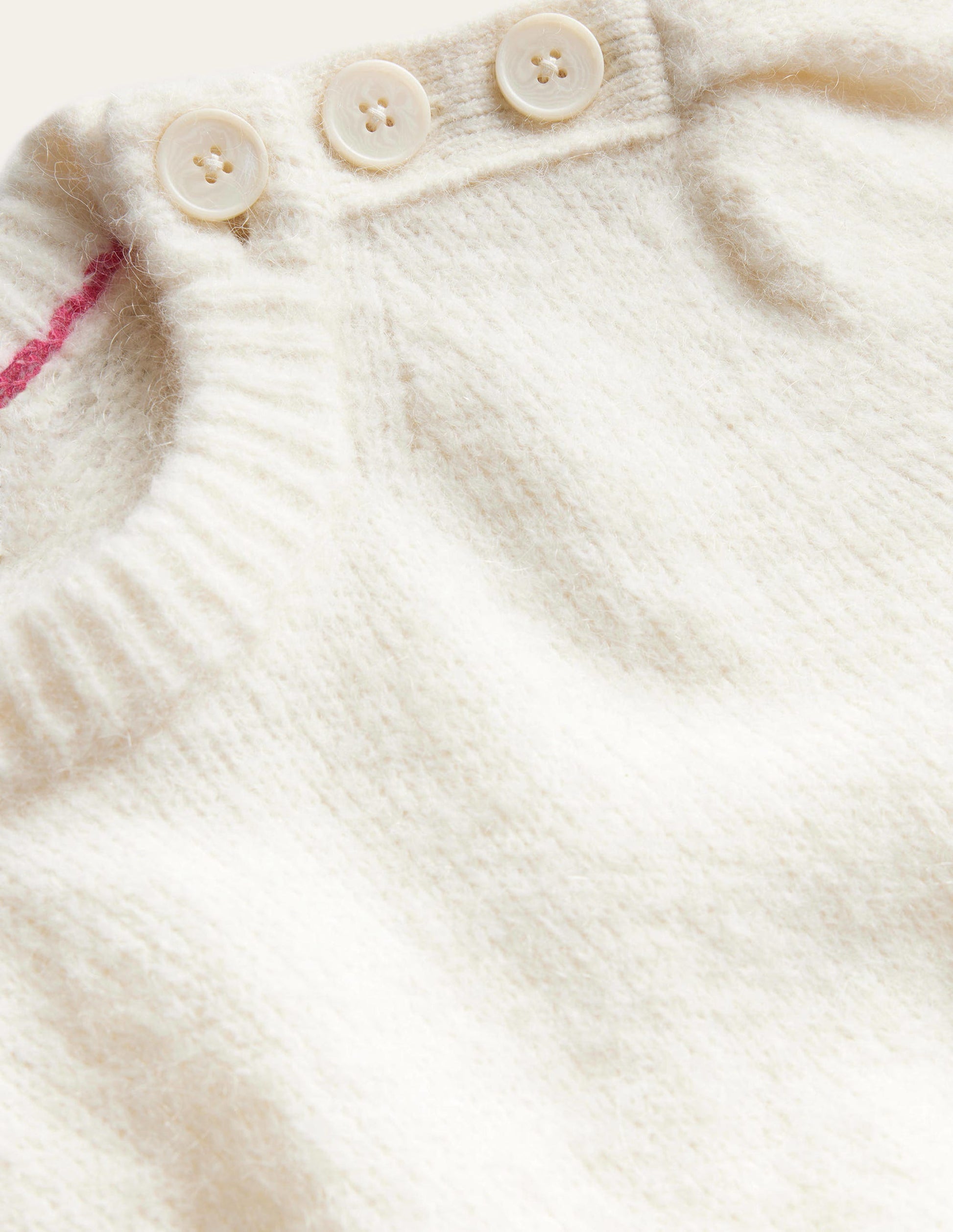 Fluffy Button Shoulder Sweater-Warm Ivory-6