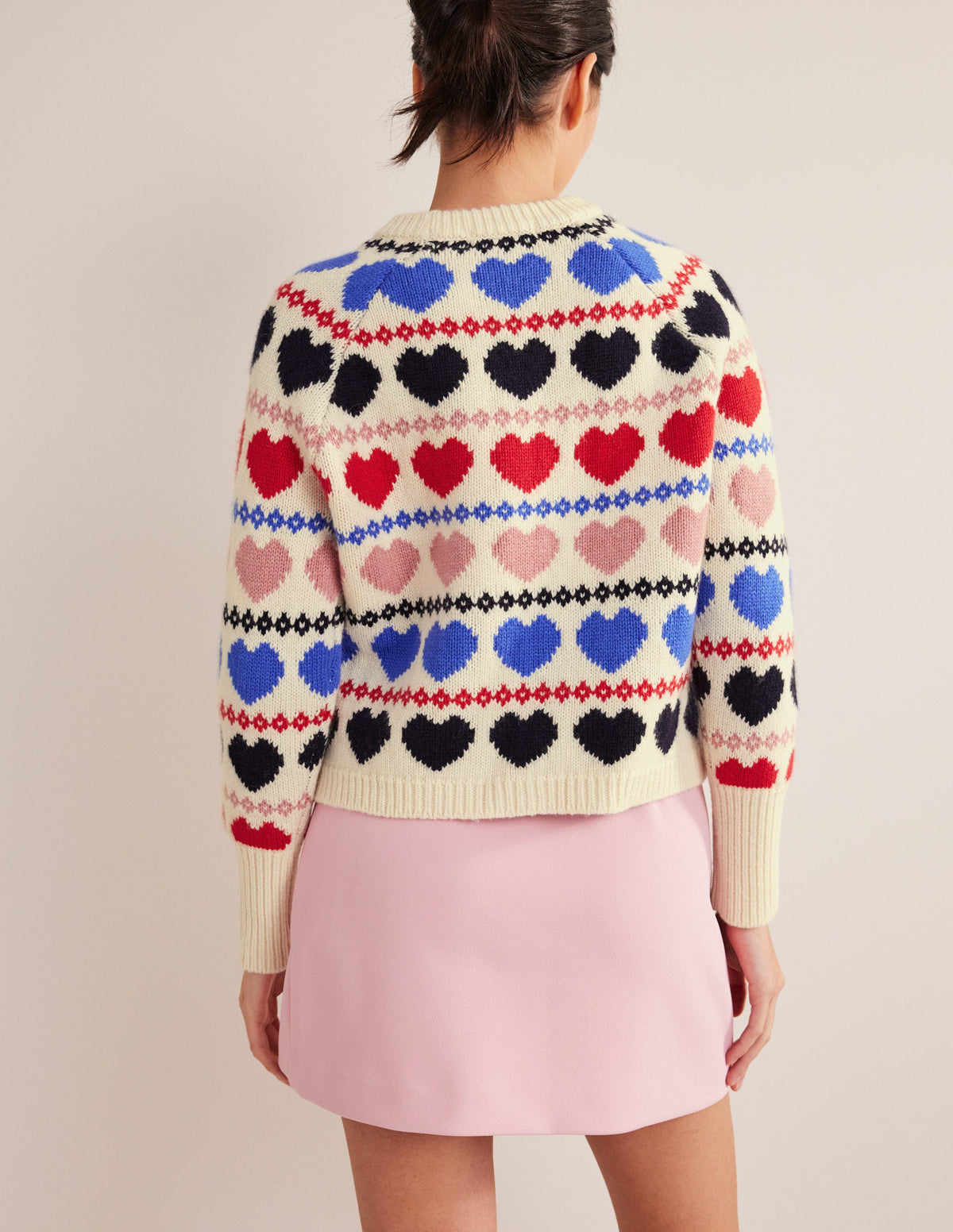 Chunky Fair Isle Sweater-Ivory Heart Fairisle - Image 3