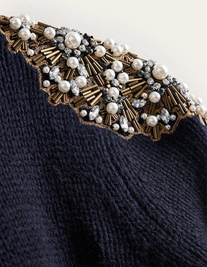 Embellished Sweater-Navy Embellishment-6