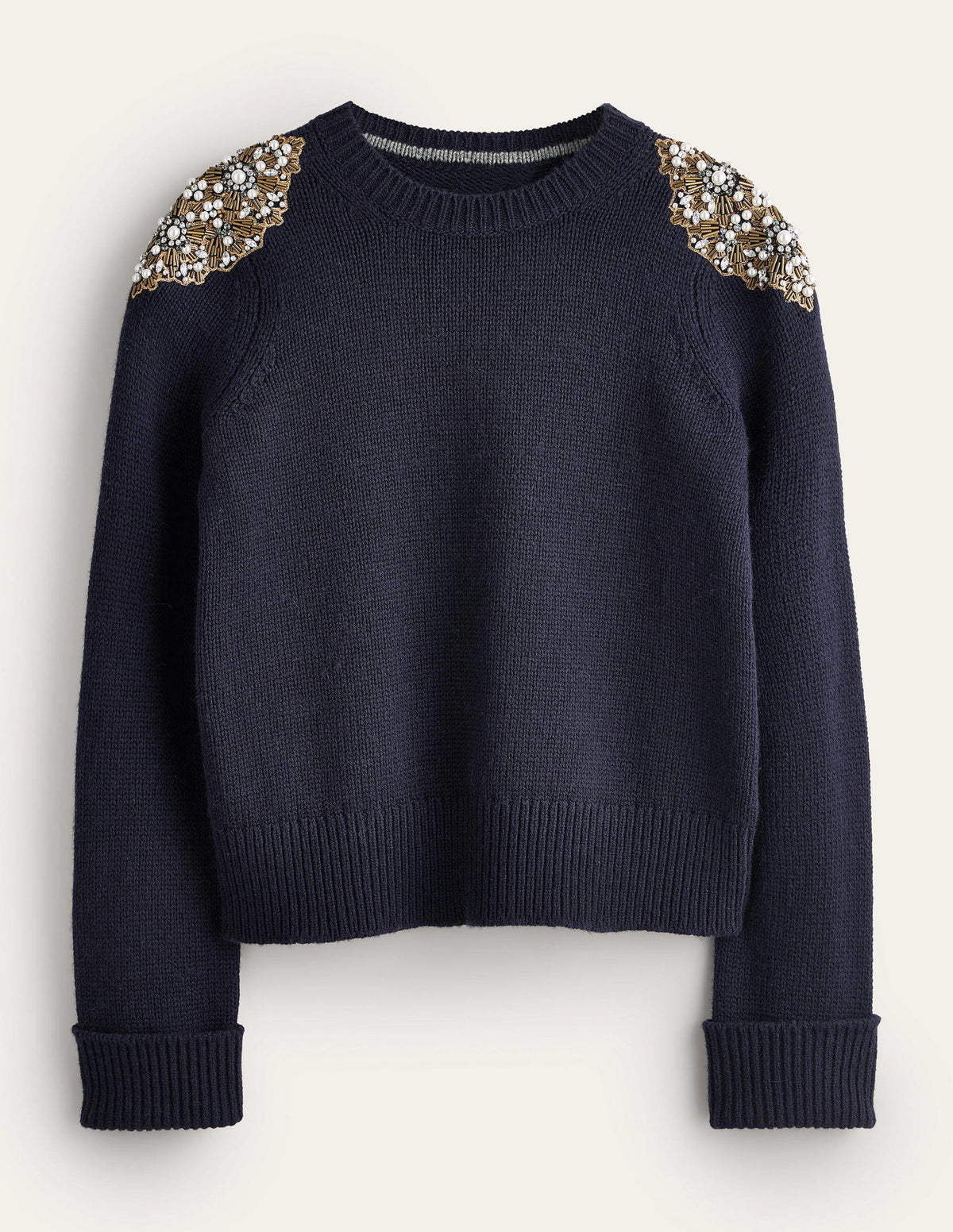 Embellished Sweater-Navy Embellishment - Image 5