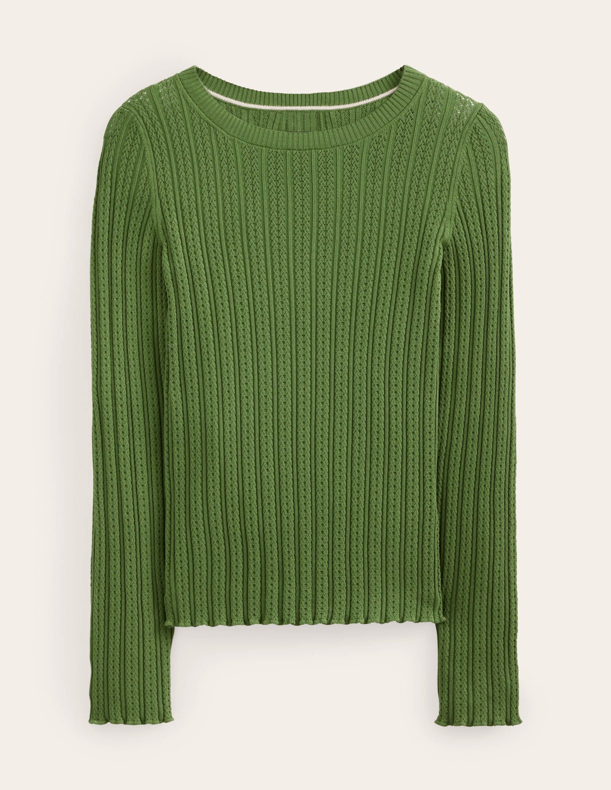 Ribbed Pointelle Top-Park Ranger-2