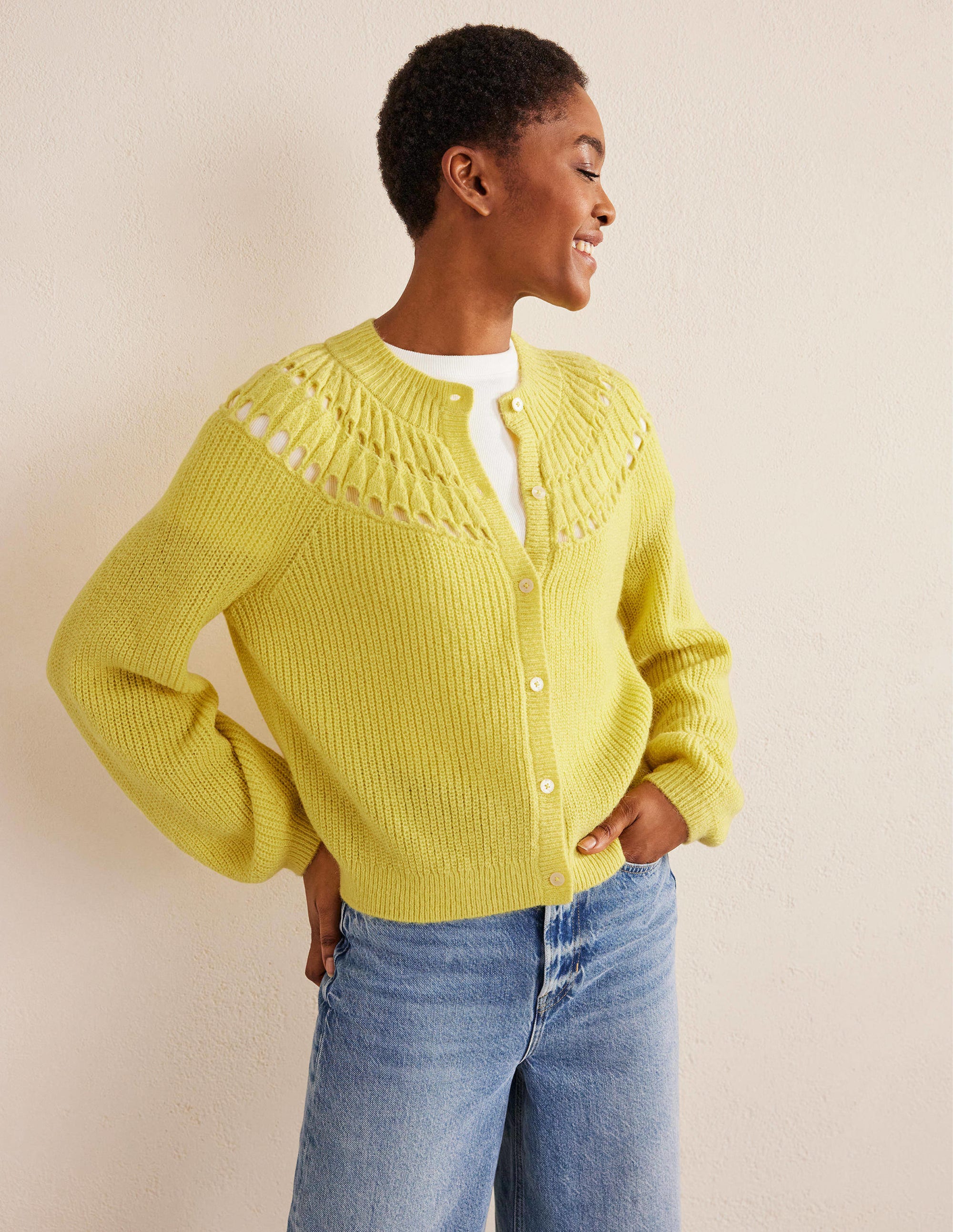 Fluffy Ruffle Cardigan-Spring Day - Image 1
